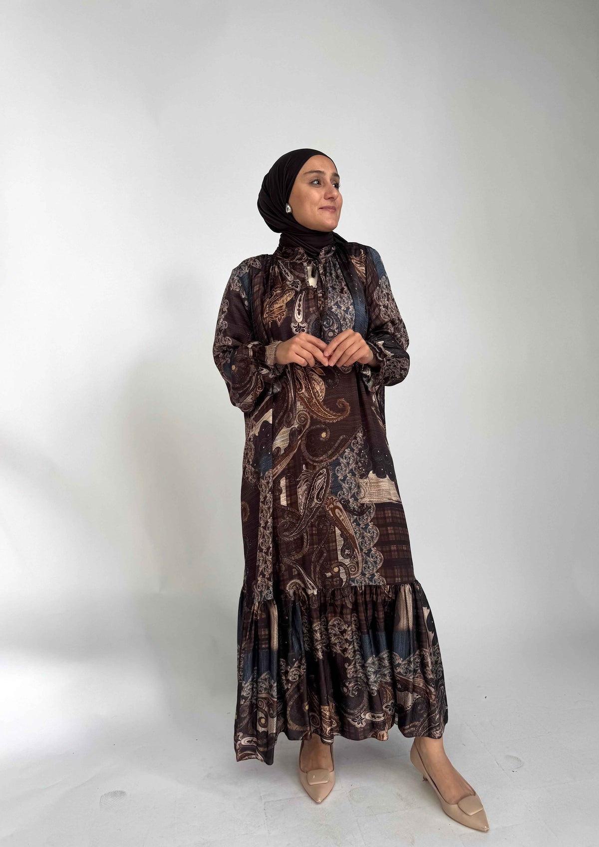 Kleid Etnik mit Seidenmix