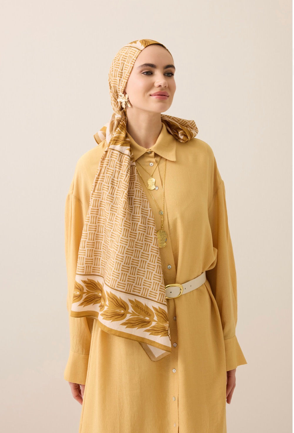 Imannoor Four Seasons Cotton Floş Schal