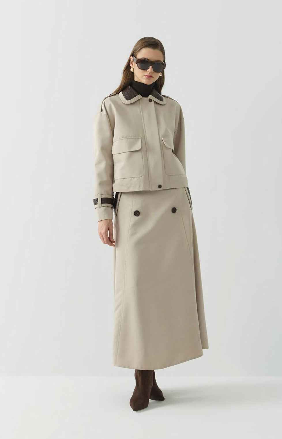 Clande Amira Trench-Zweiteiler