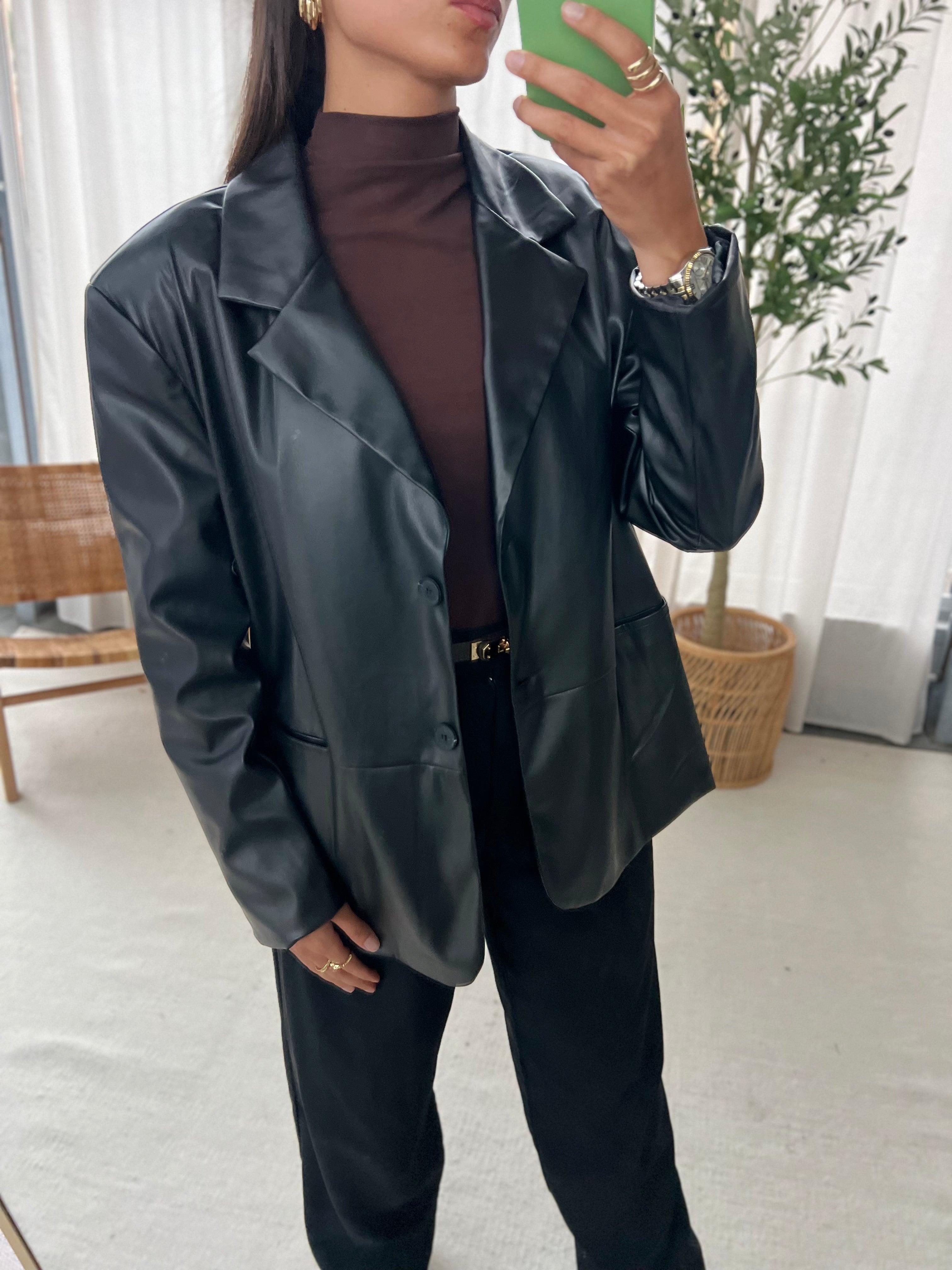 Leder Blazer Premium