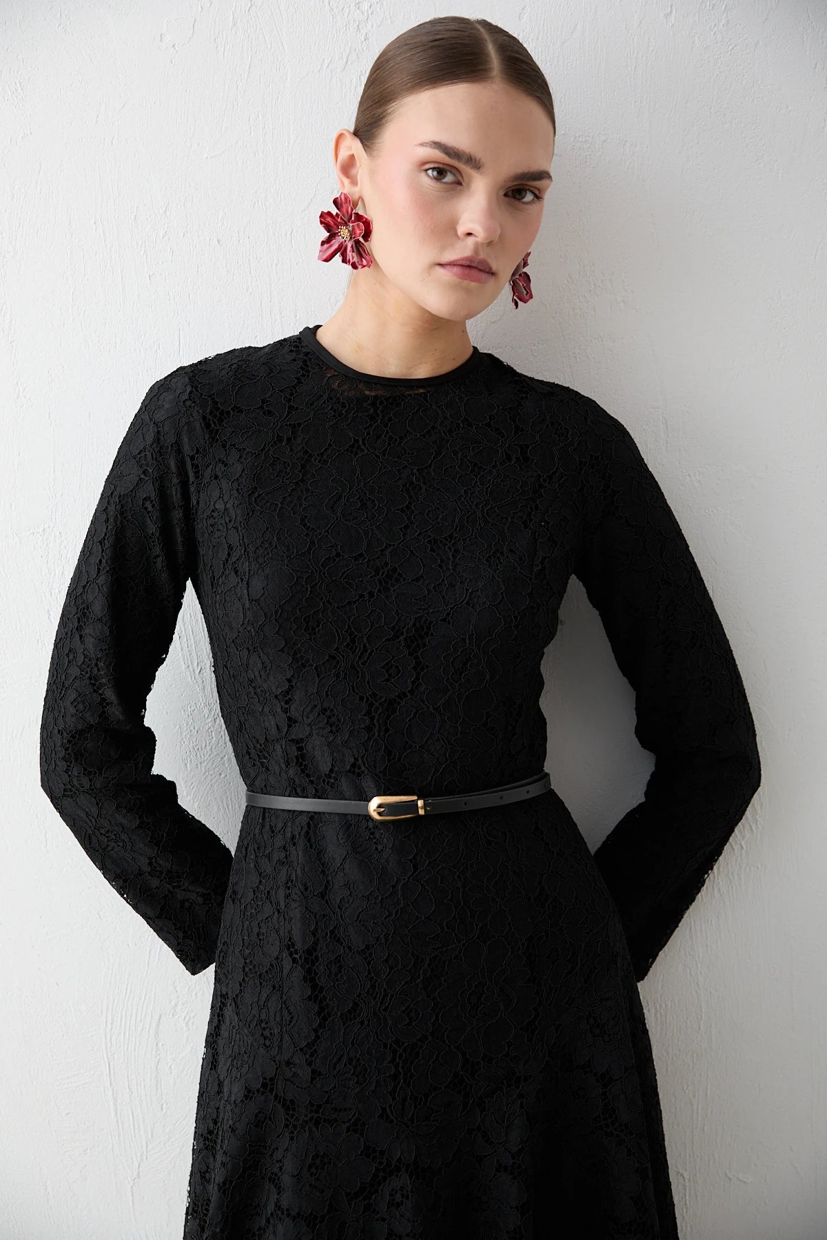 Spitzenkleid in Schwarz