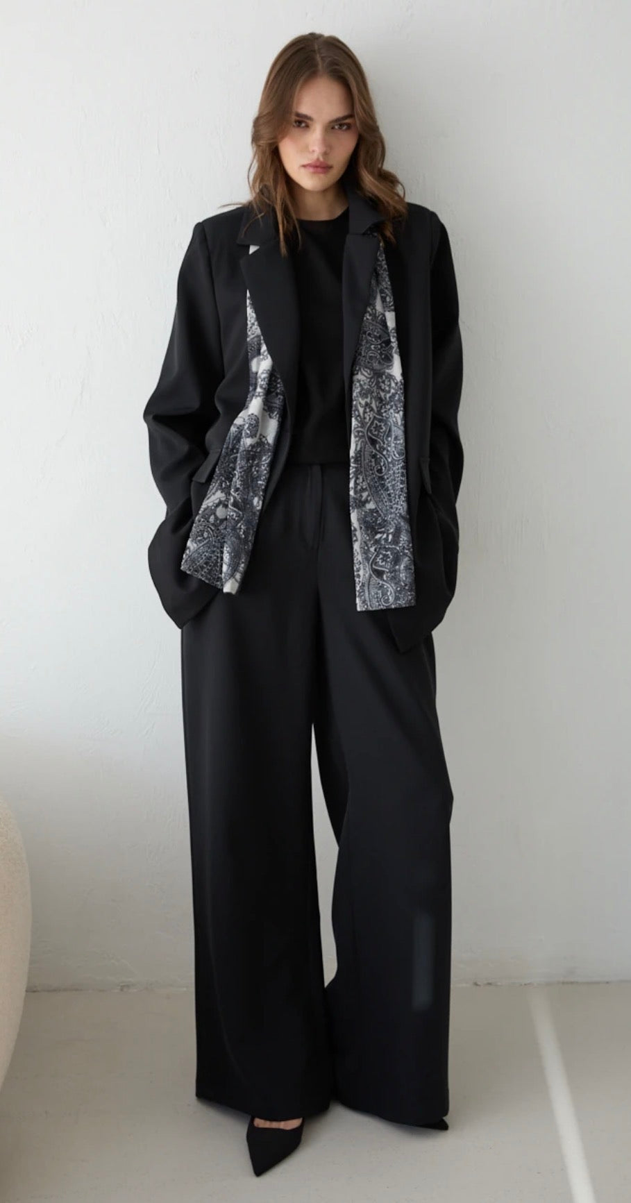 Blazer-Set mit Schal