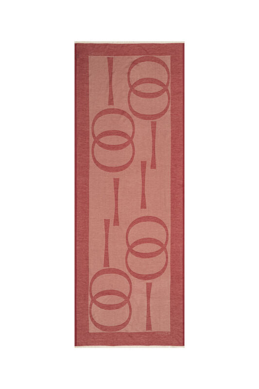 Imannoor Cotton Silk Shawl Red