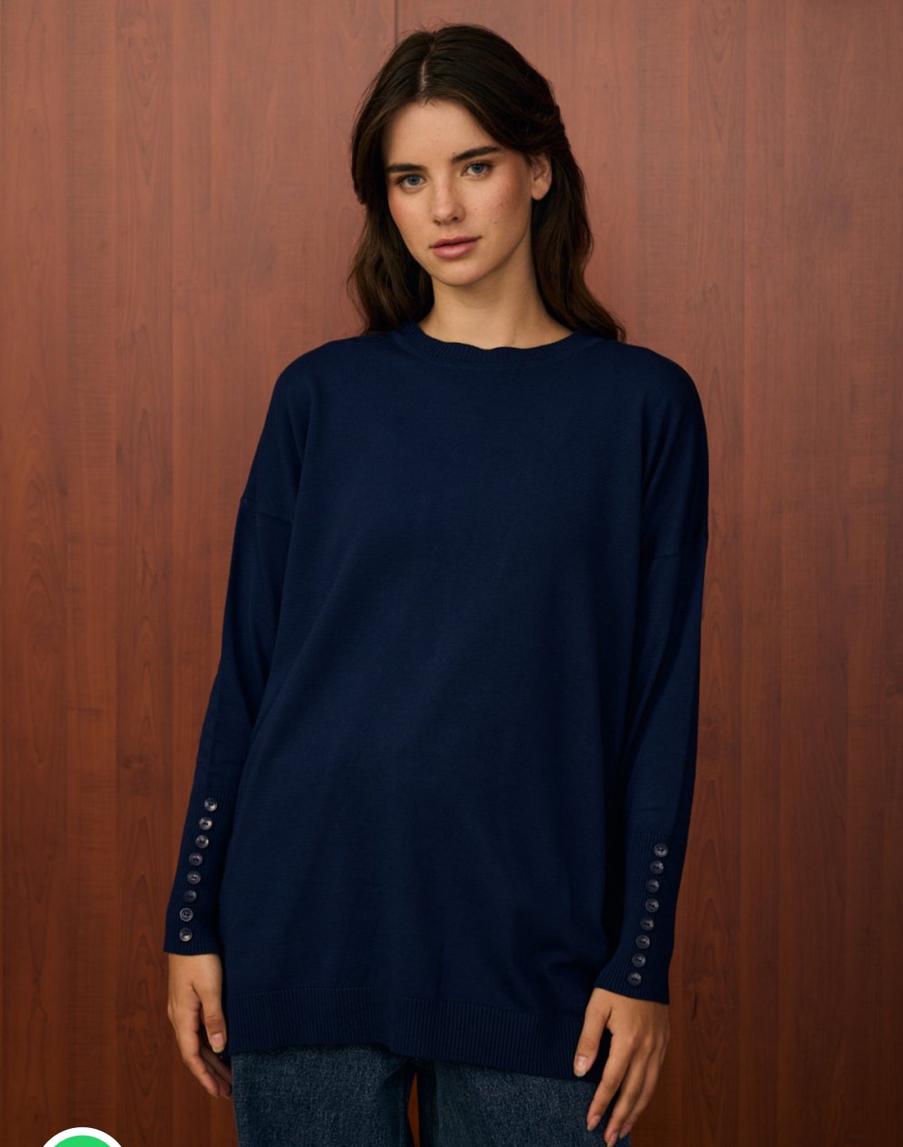 Basic Stricktunika mit Knöpfen