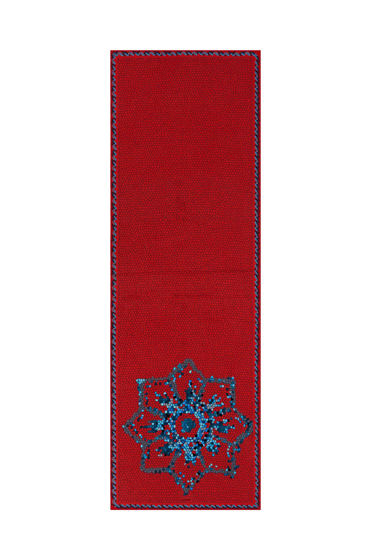 IMannoor hijab model Seljuc Mosaic in the color red