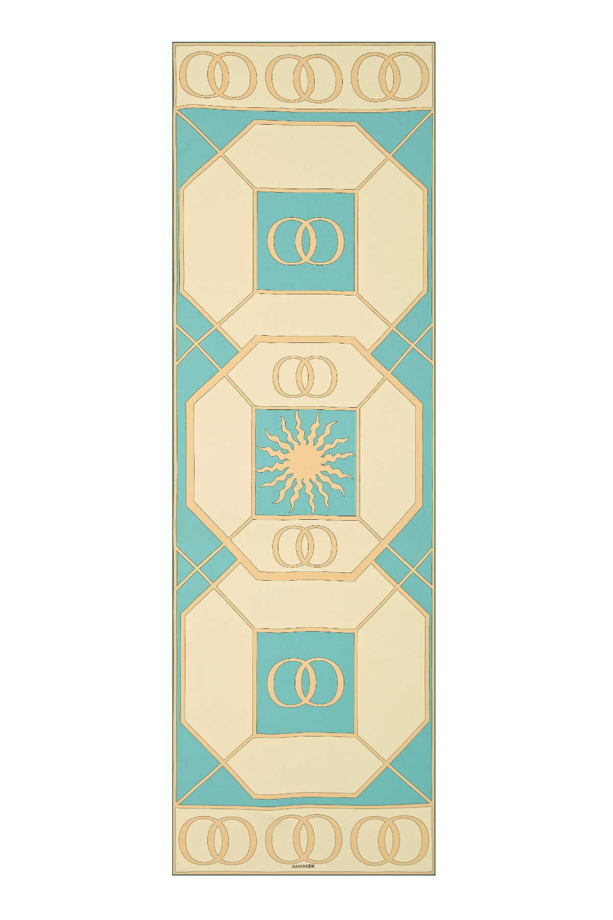 IMannoor hijab hexagon silk in the color mint