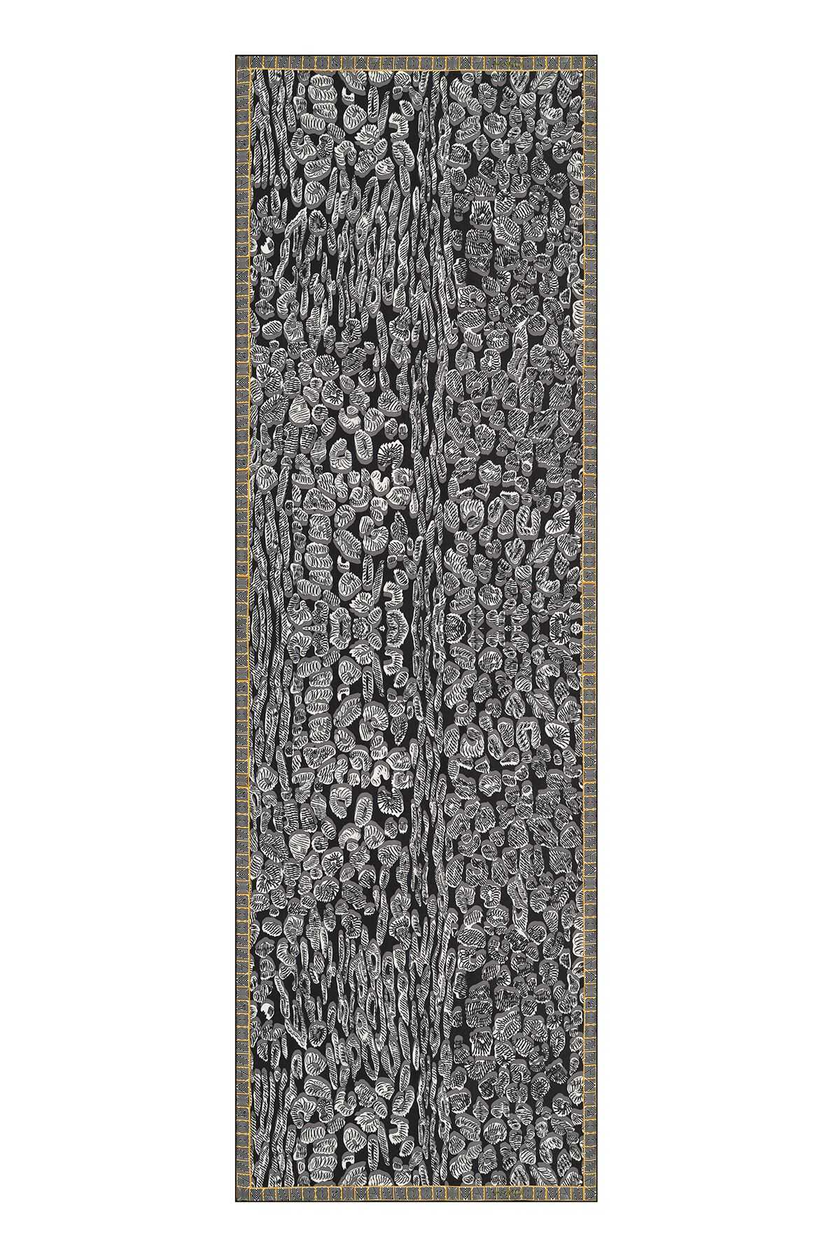 IMannoor hijab leopard silk in the color gray