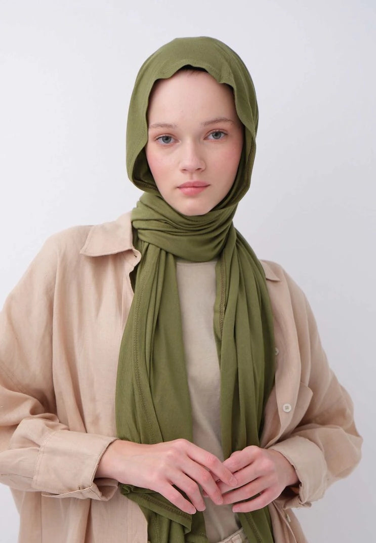 Fresh Scarfs Jersey scarf in Leaf Green