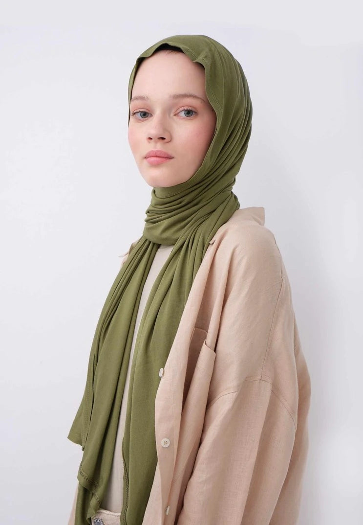 Fresh Scarfs Jersey scarf in Leaf Green