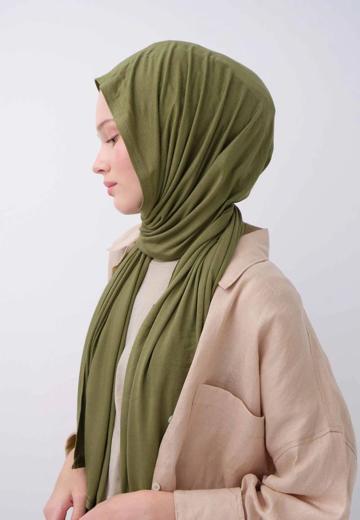 Fresh Scarfs Jersey scarf in Leaf Green