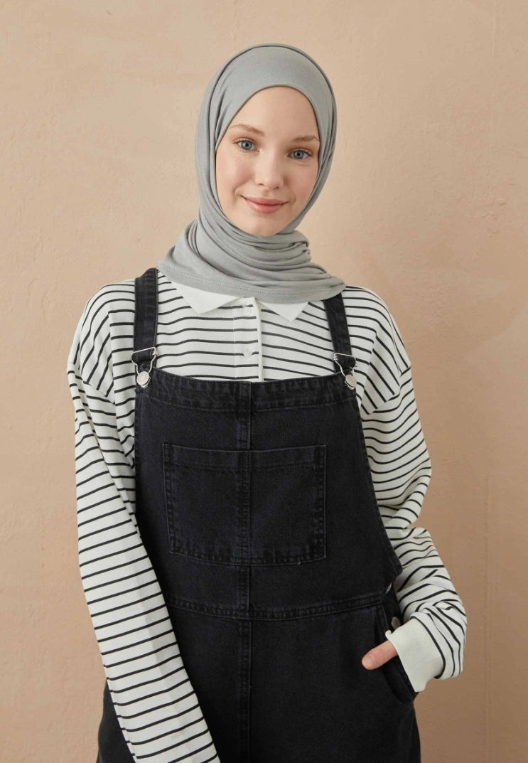 Fresh Scarfs Jersey Schal in Silber