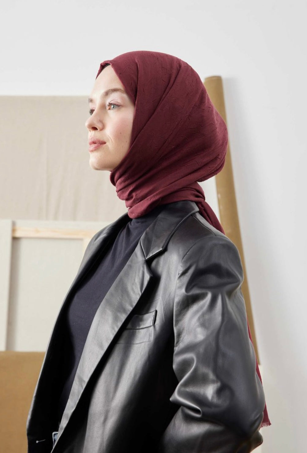 Fresh Scarfs "Bambus" in Bordo