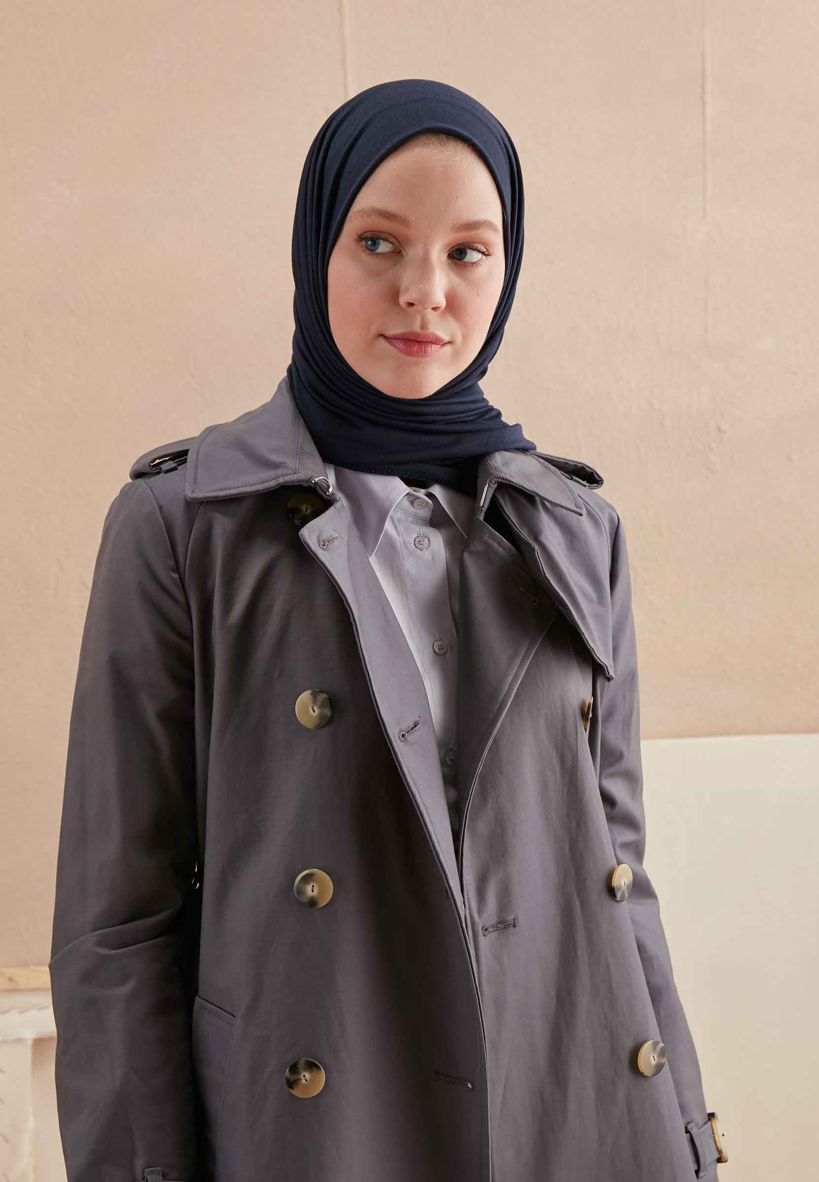 Lacivert Taze Atkı Jersey Eşarp