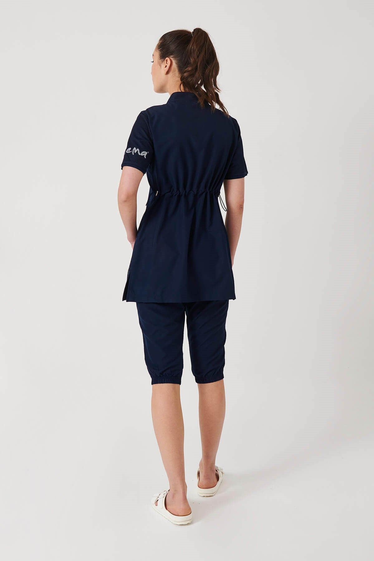 Swimsuit with a short arm in Navy