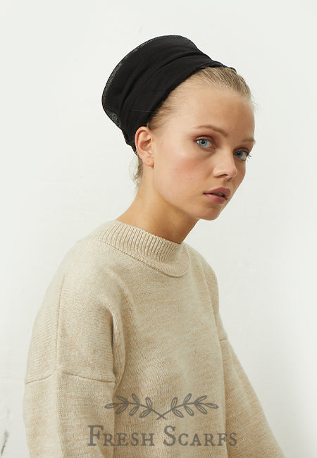 Fresh Scarfs Basic Unterkopftuch in Schwarz