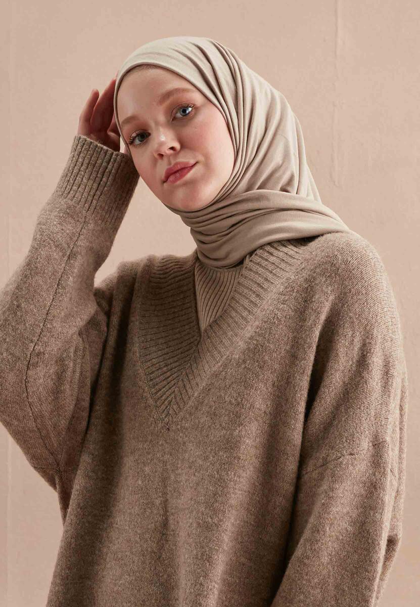 Jersey Schal in Beige