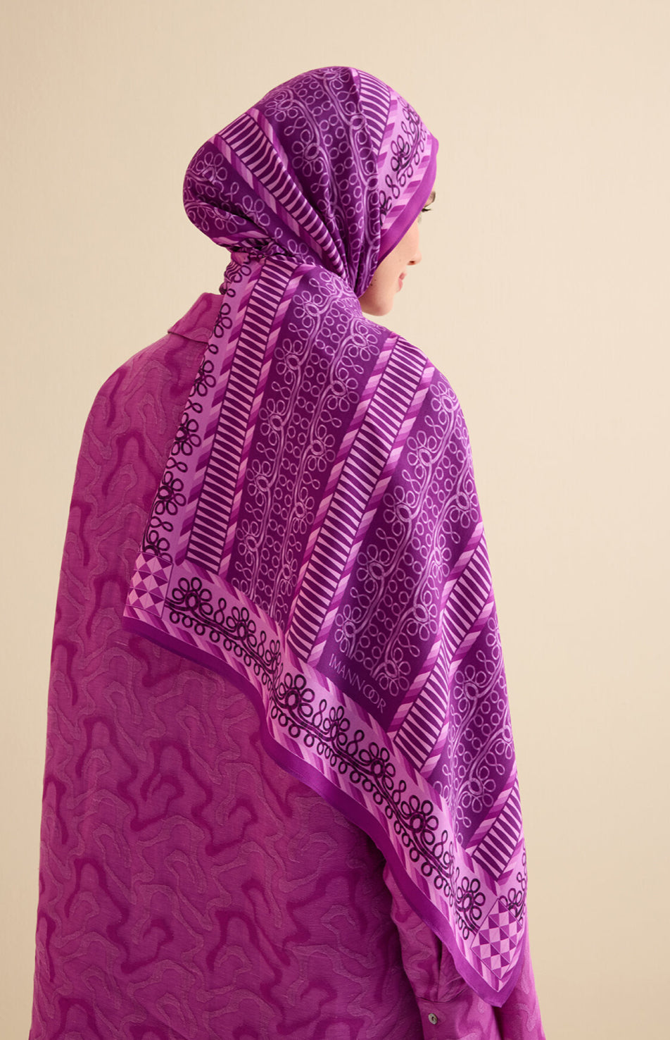 Imannoor Sırma Floş Viskose Schal