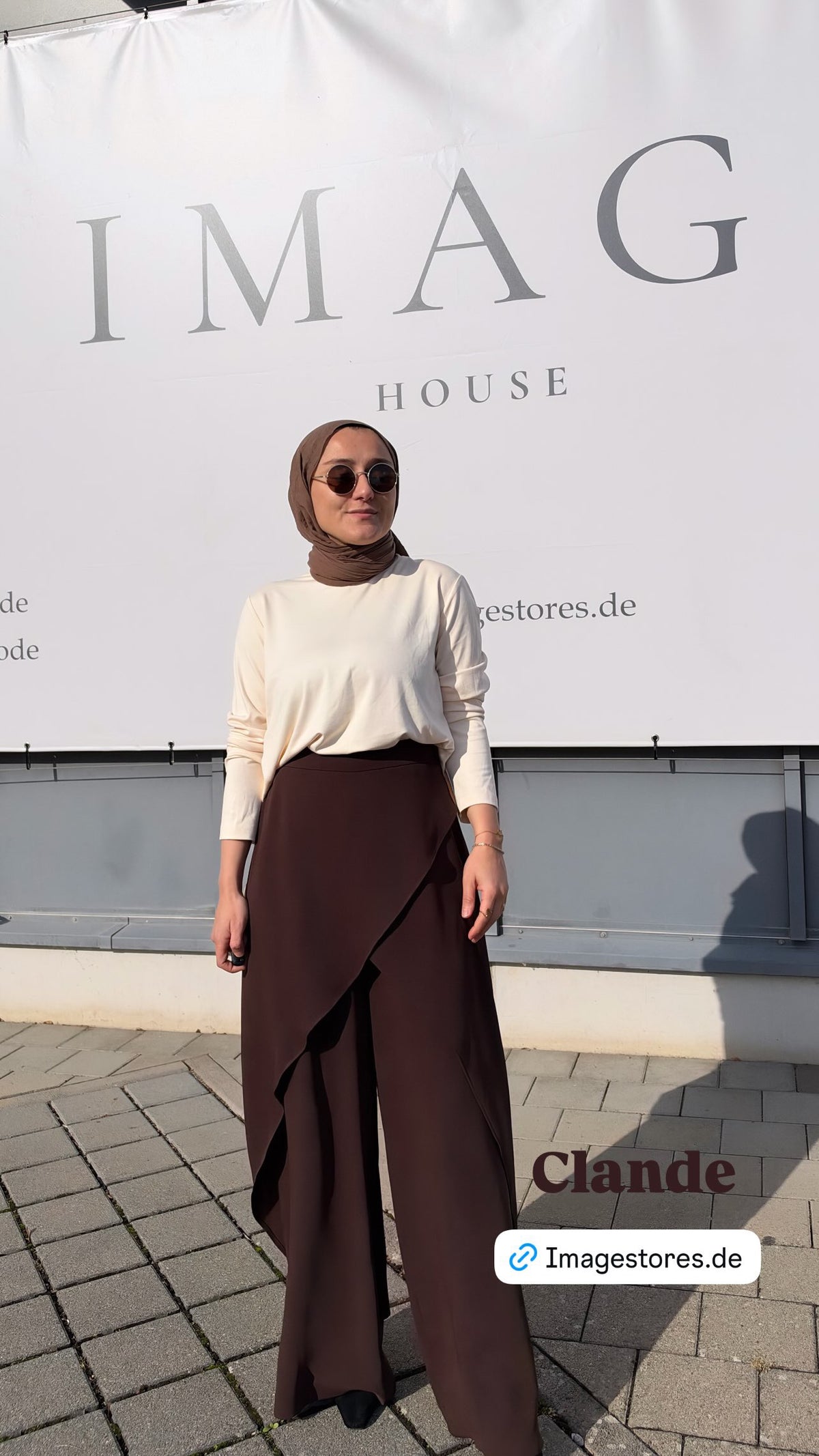 Krepp Hose mit Vorderdetail