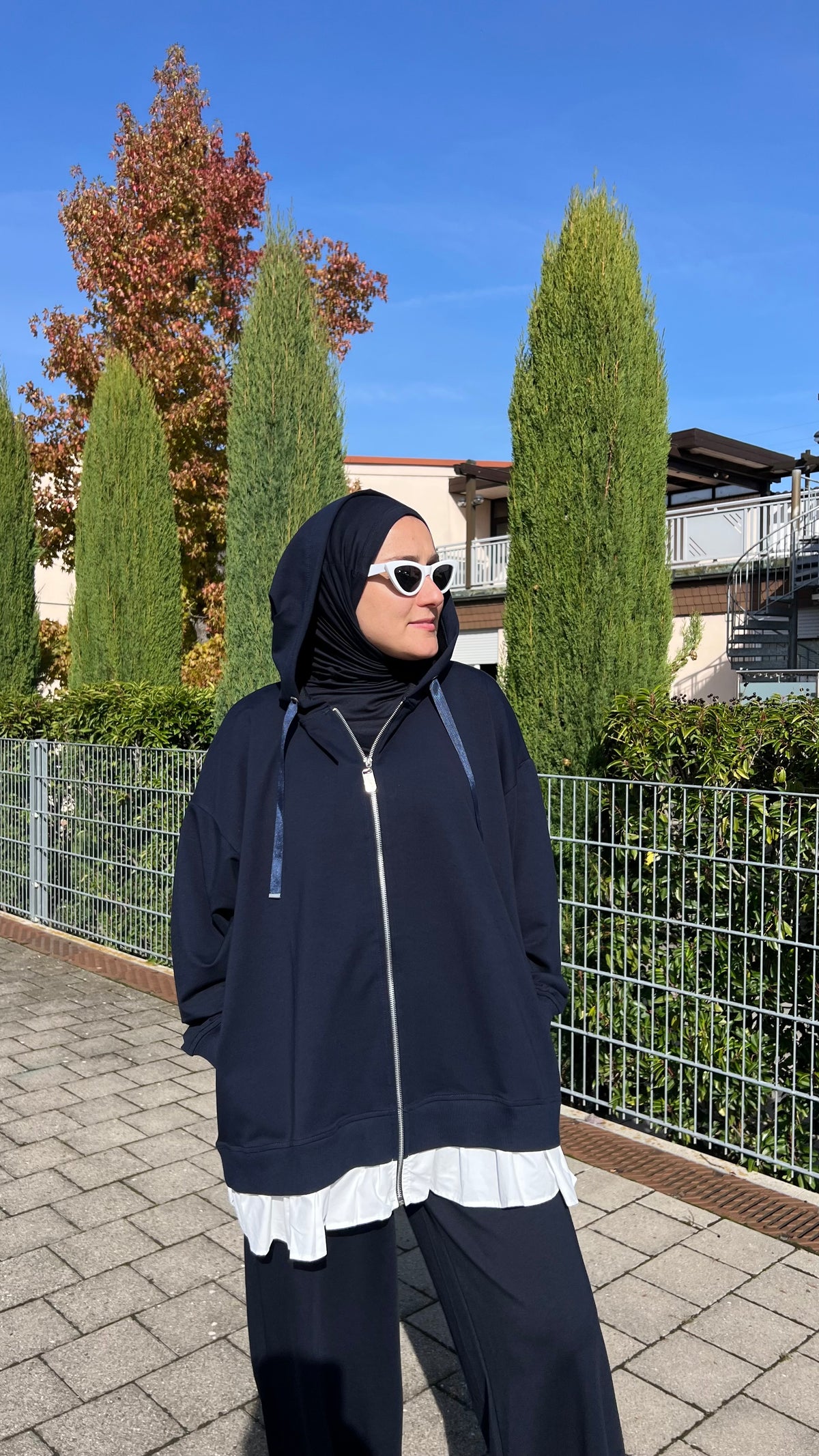 Jacke mit Rüschensaum