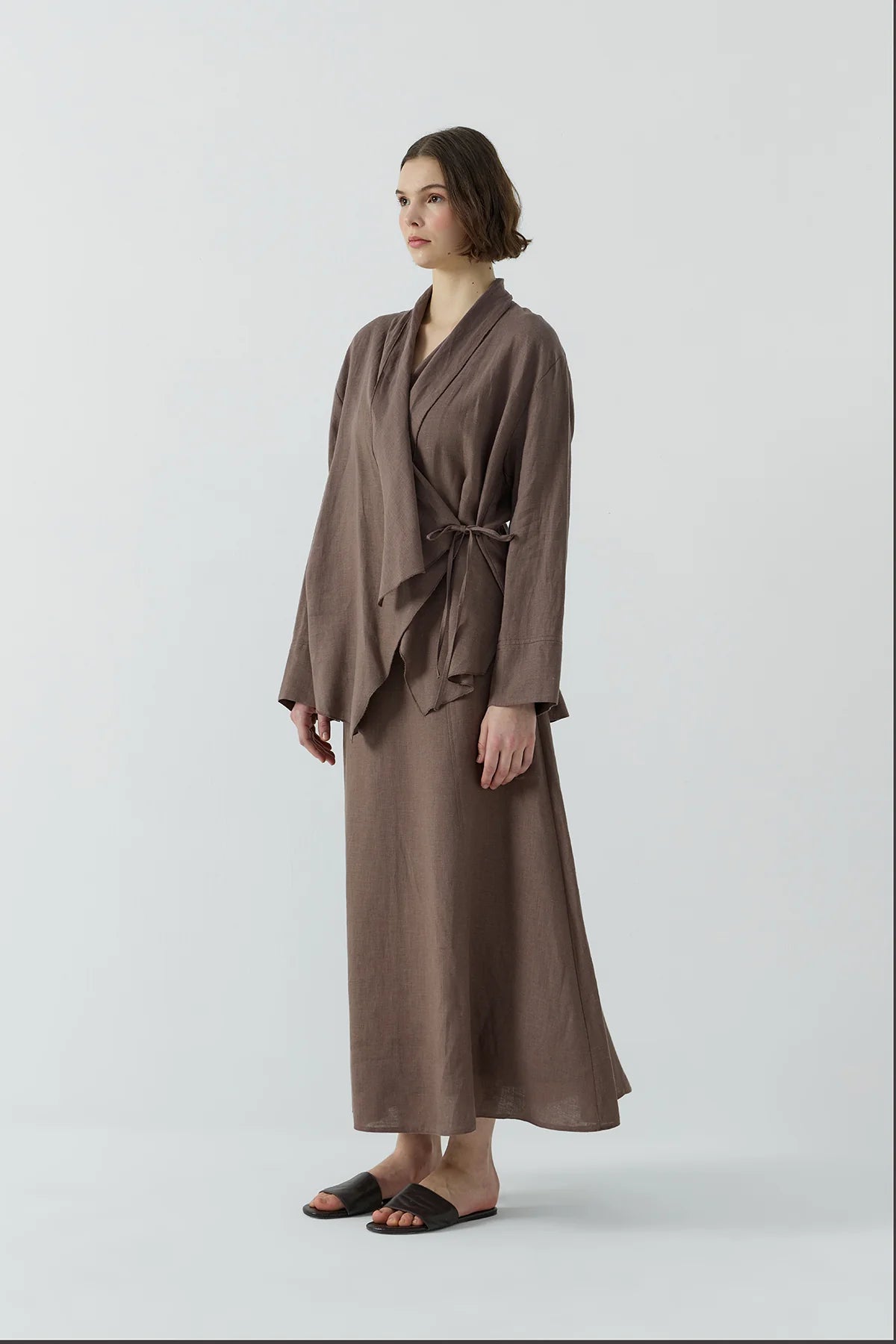 Zweiteiler Kimono aus Leinen