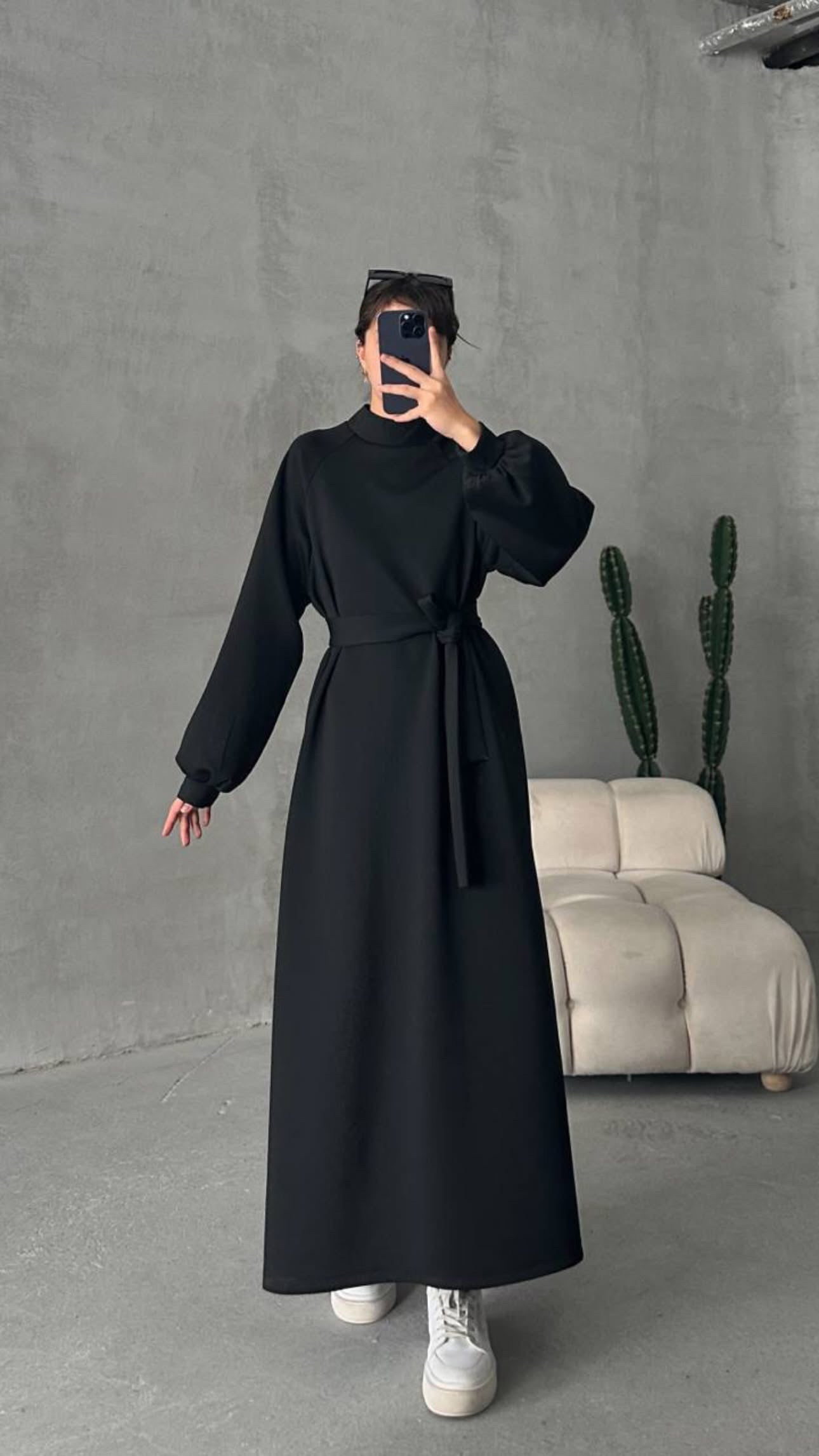 Kleid Long Schwarz