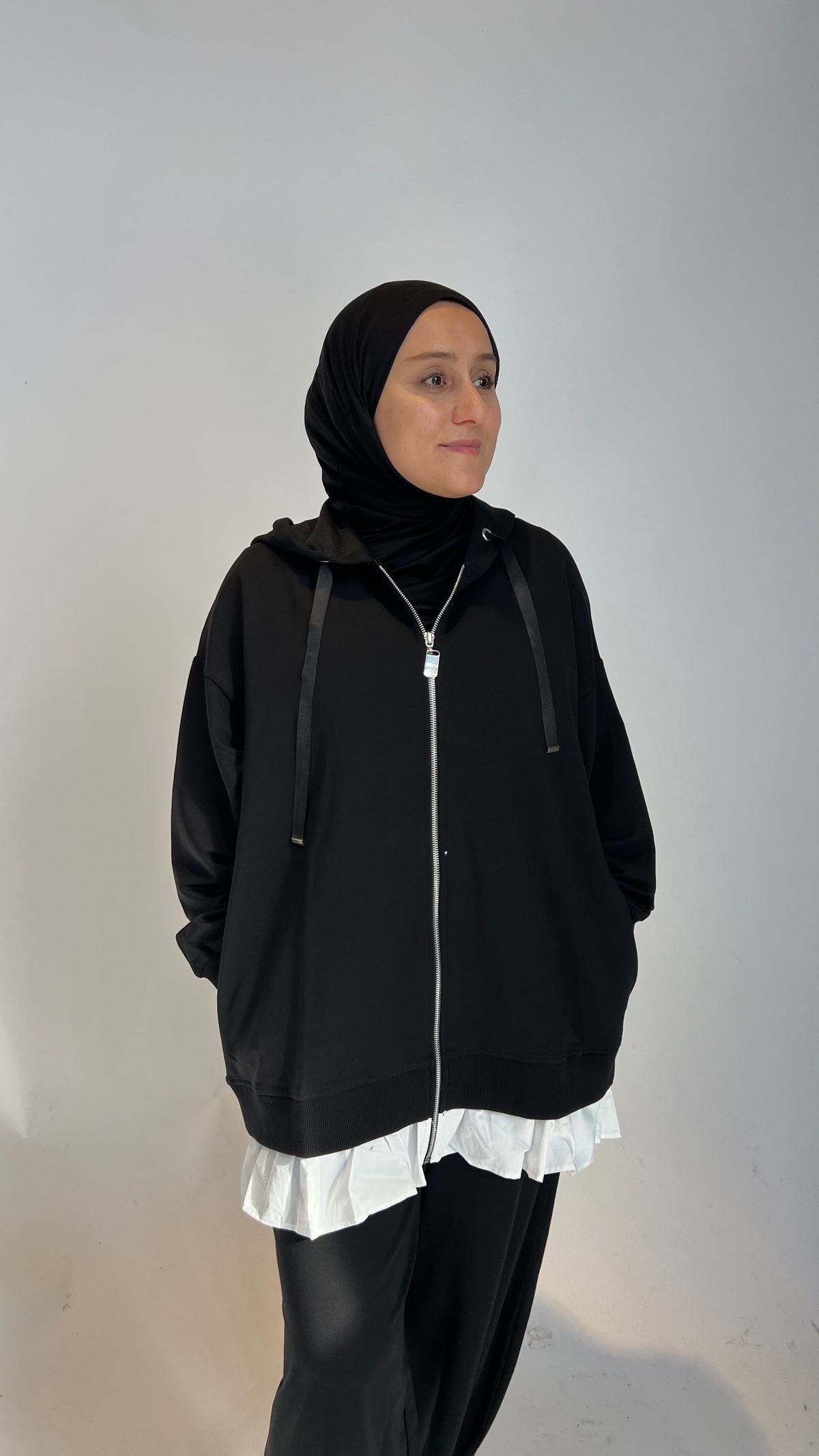 Jacke mit Rüschensaum