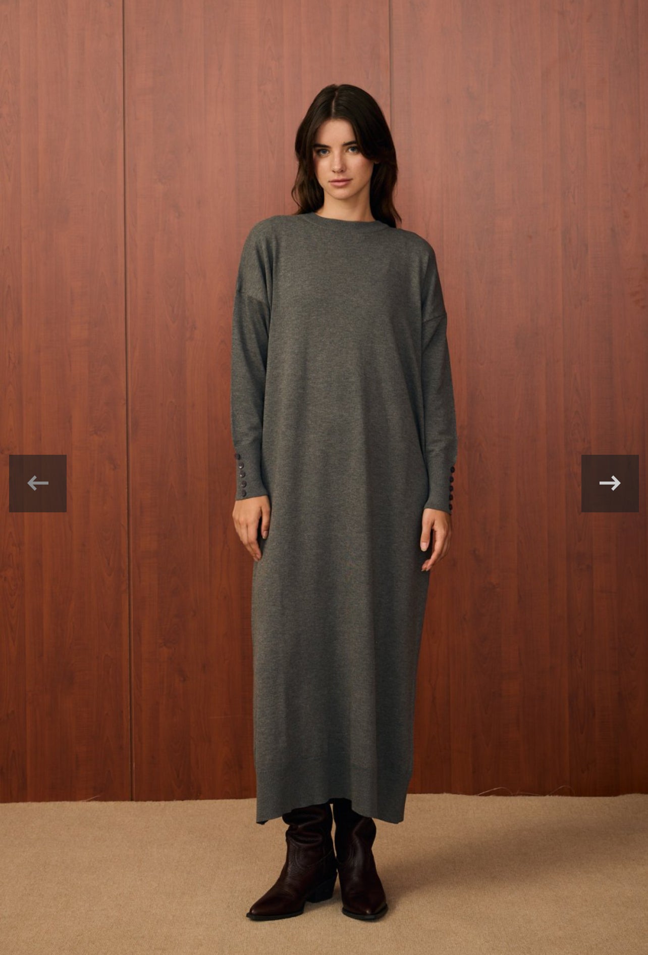 Basic Triko Kleid