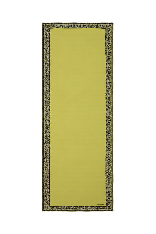 Mini Mozaik Sarı Krep İpek Şal 80x210