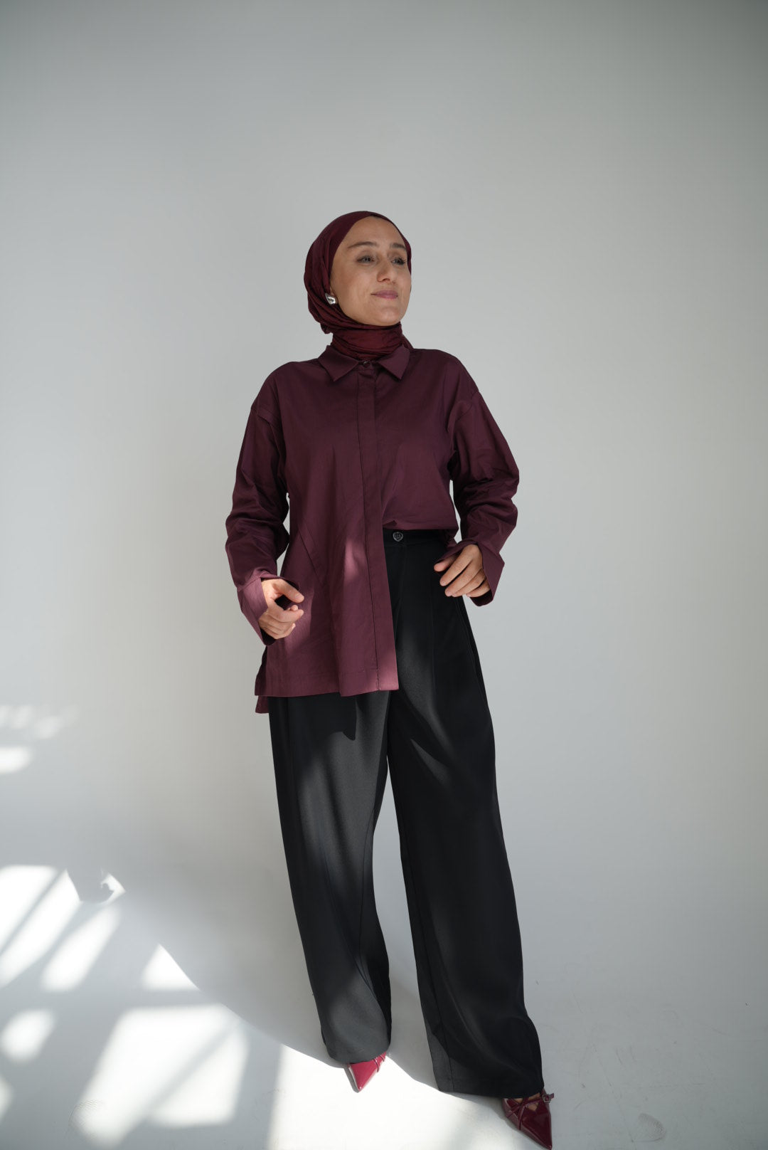Bluse mit seitlichem Schlitz