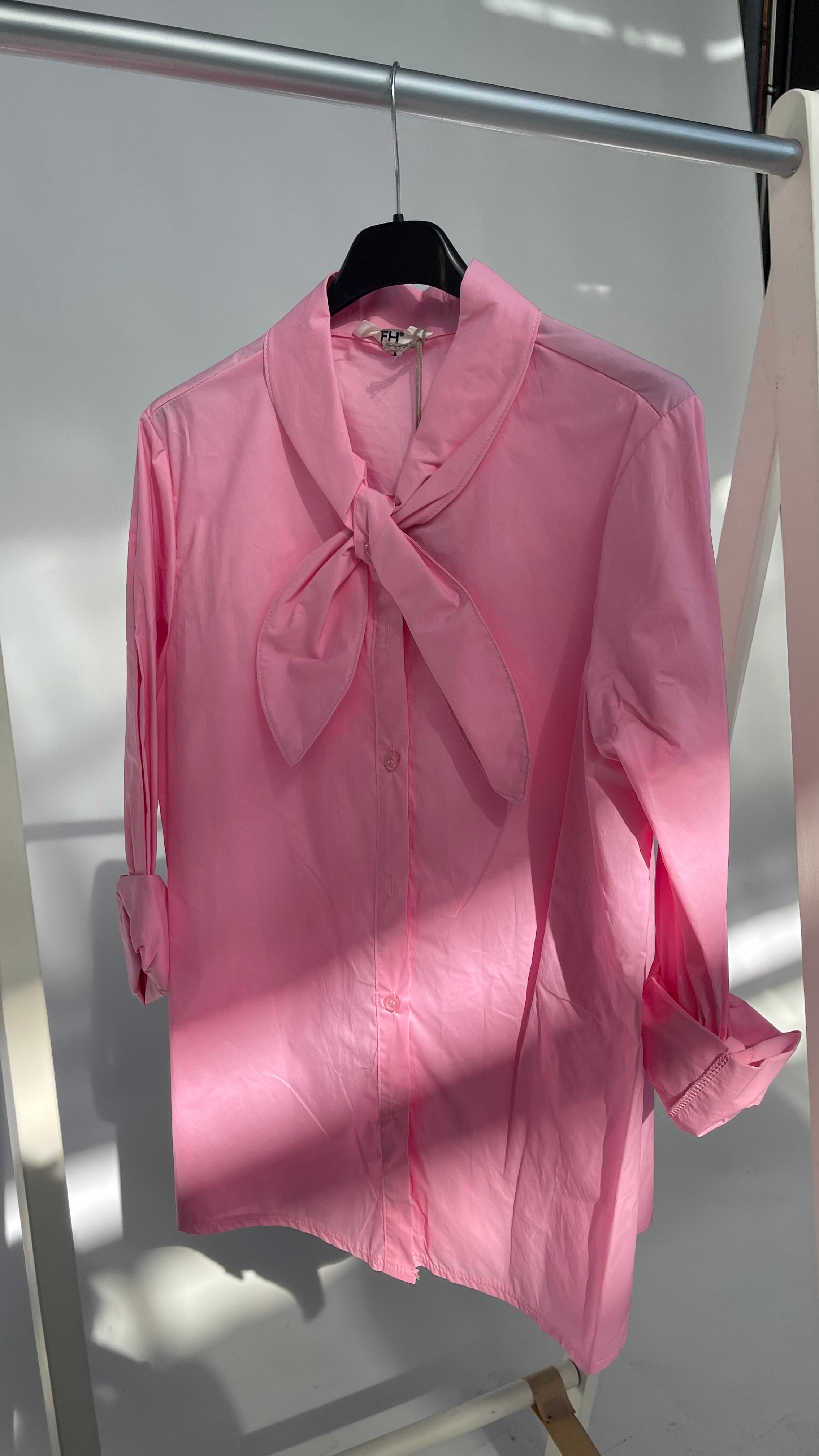 Coton bluse mit Schleife
