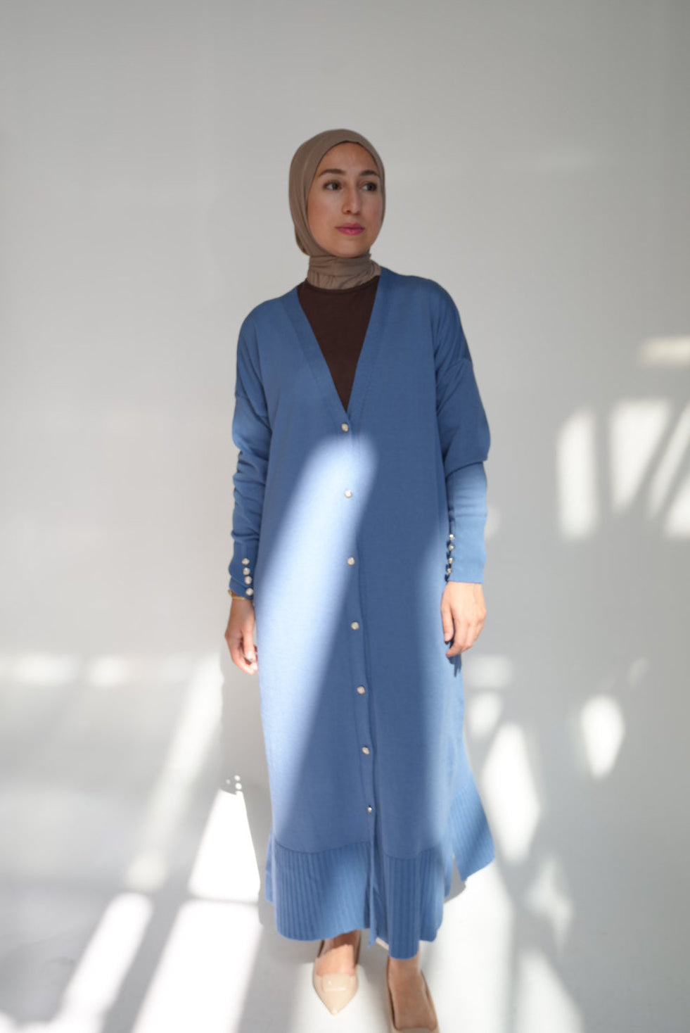 Strickjacke lang