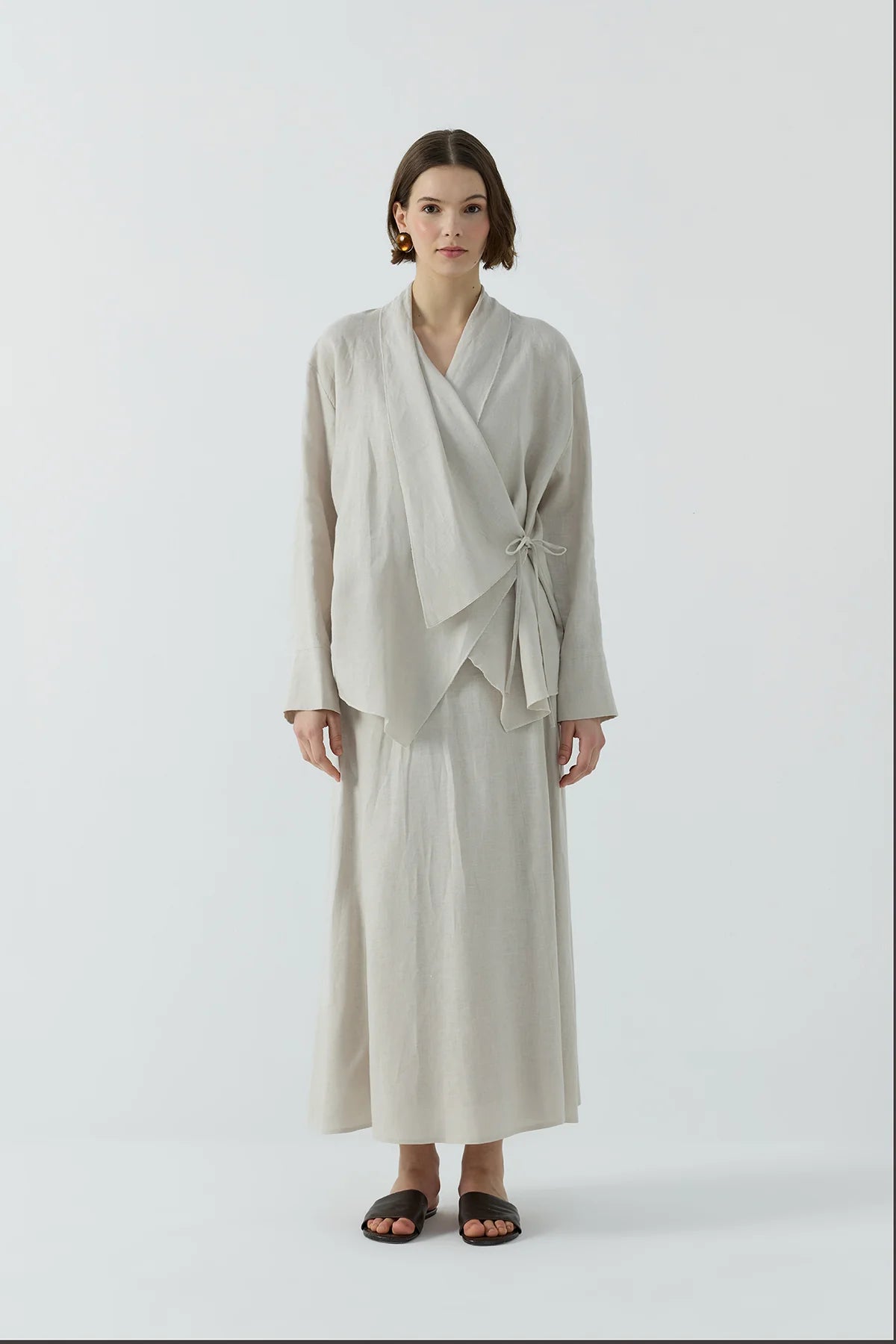 Zweiteiler Kimono aus Leinen