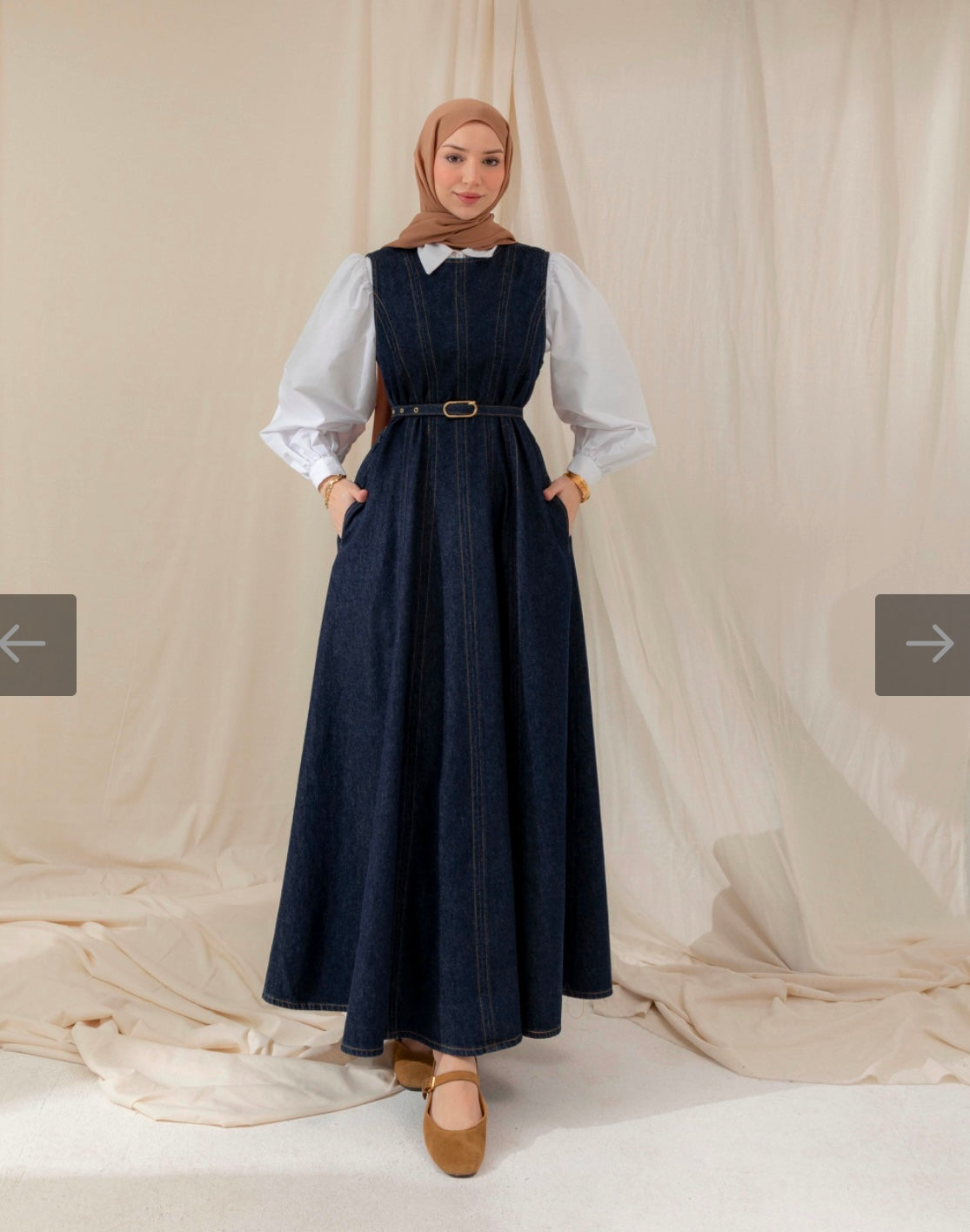 Denim ärmelloses Kleid