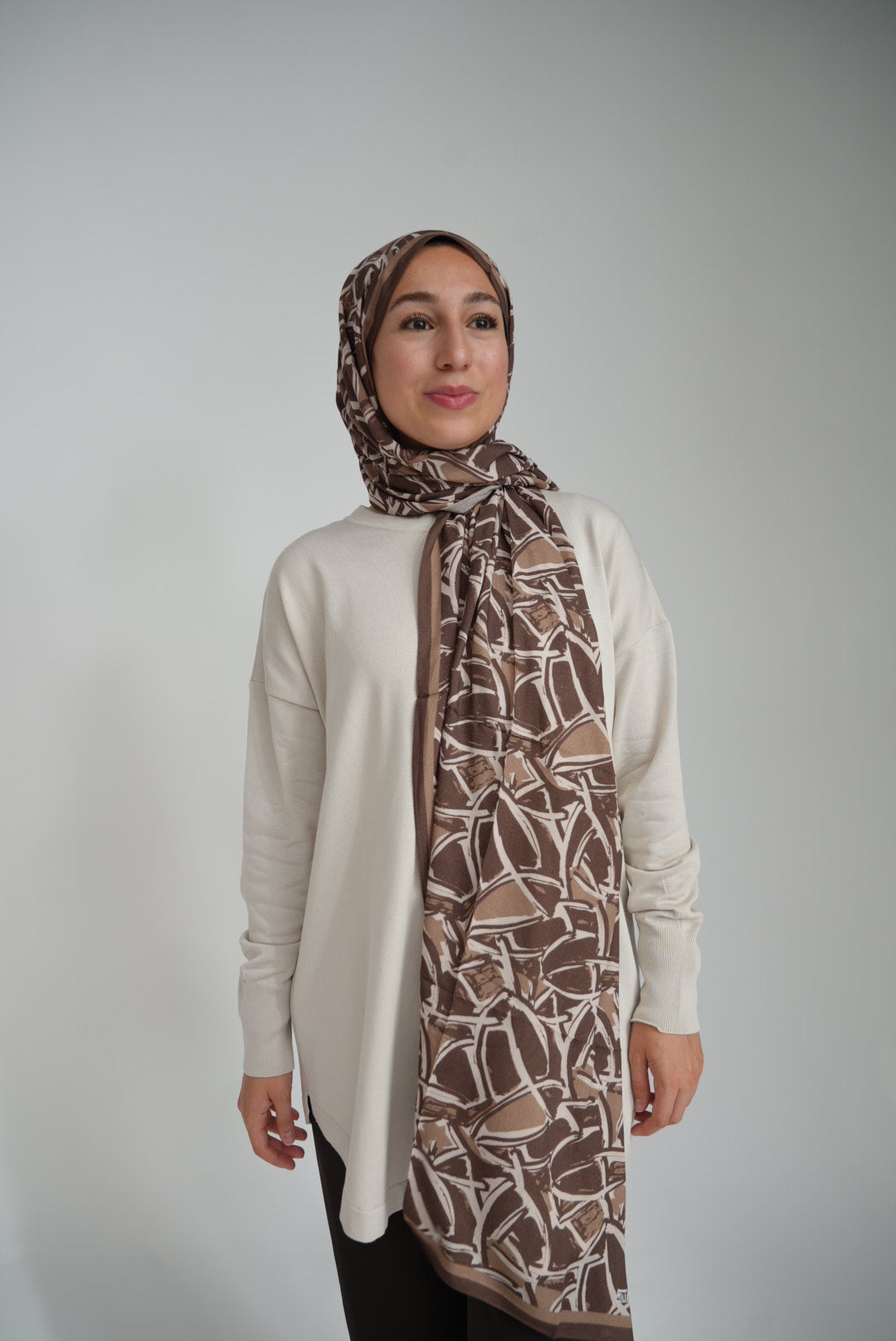 Printed Flos Viskose Schal