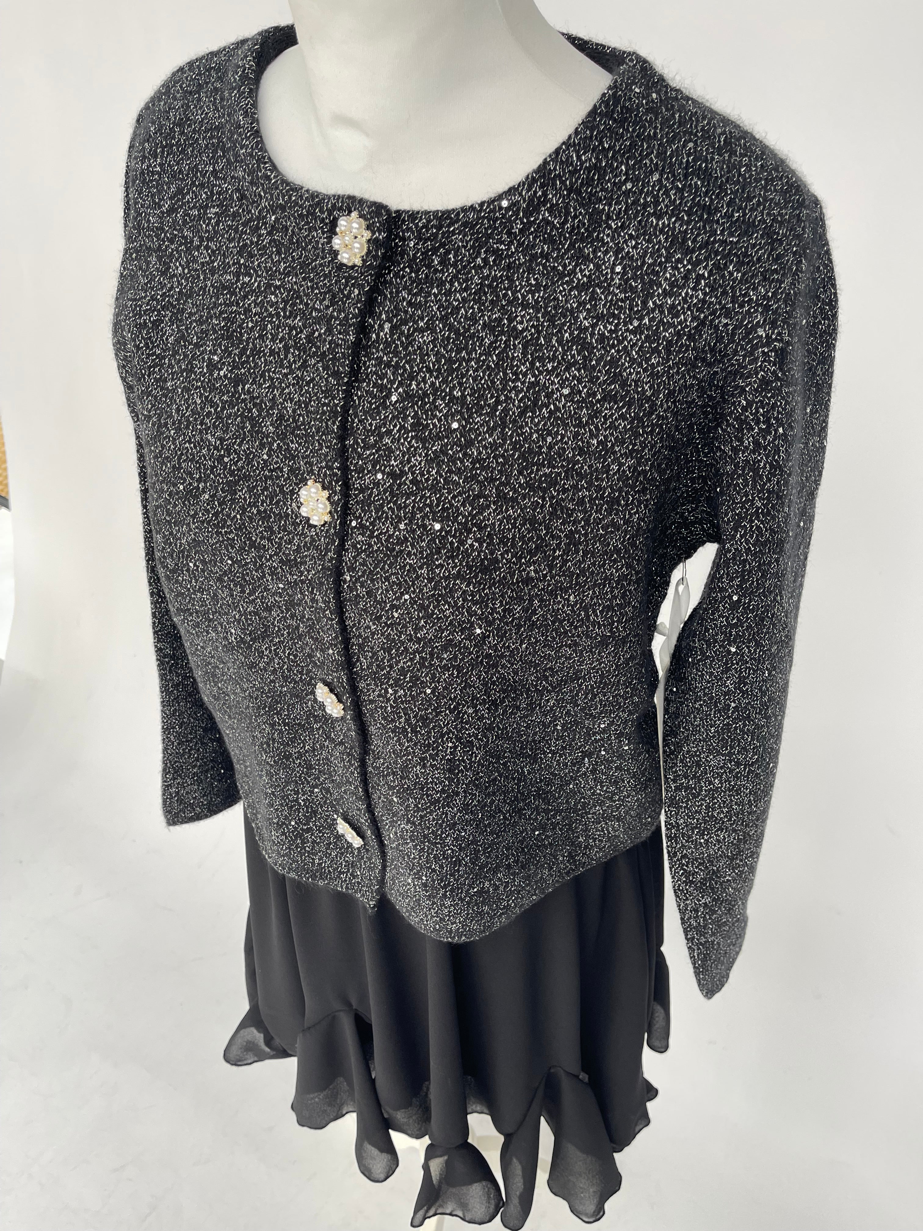 Glitzernde Strickjacke