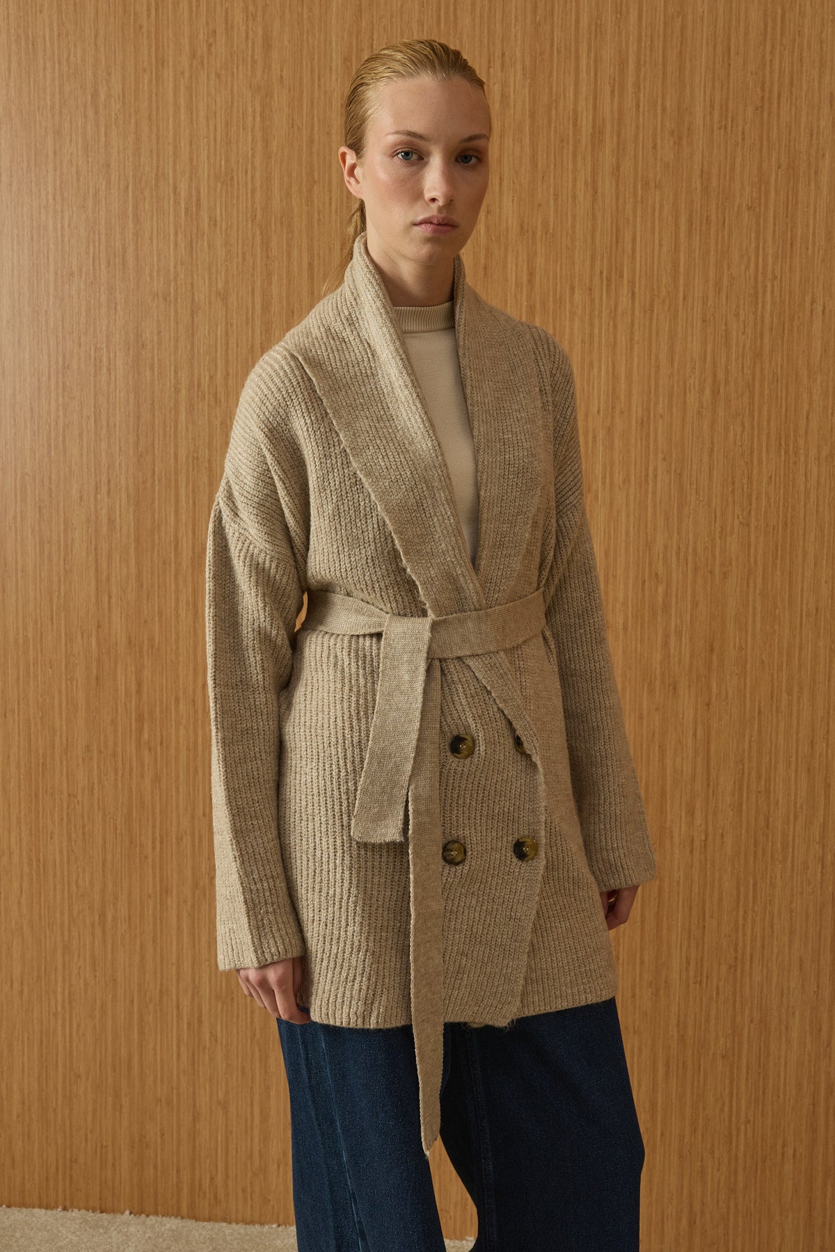 Noe Cardigan mit Schalkragen