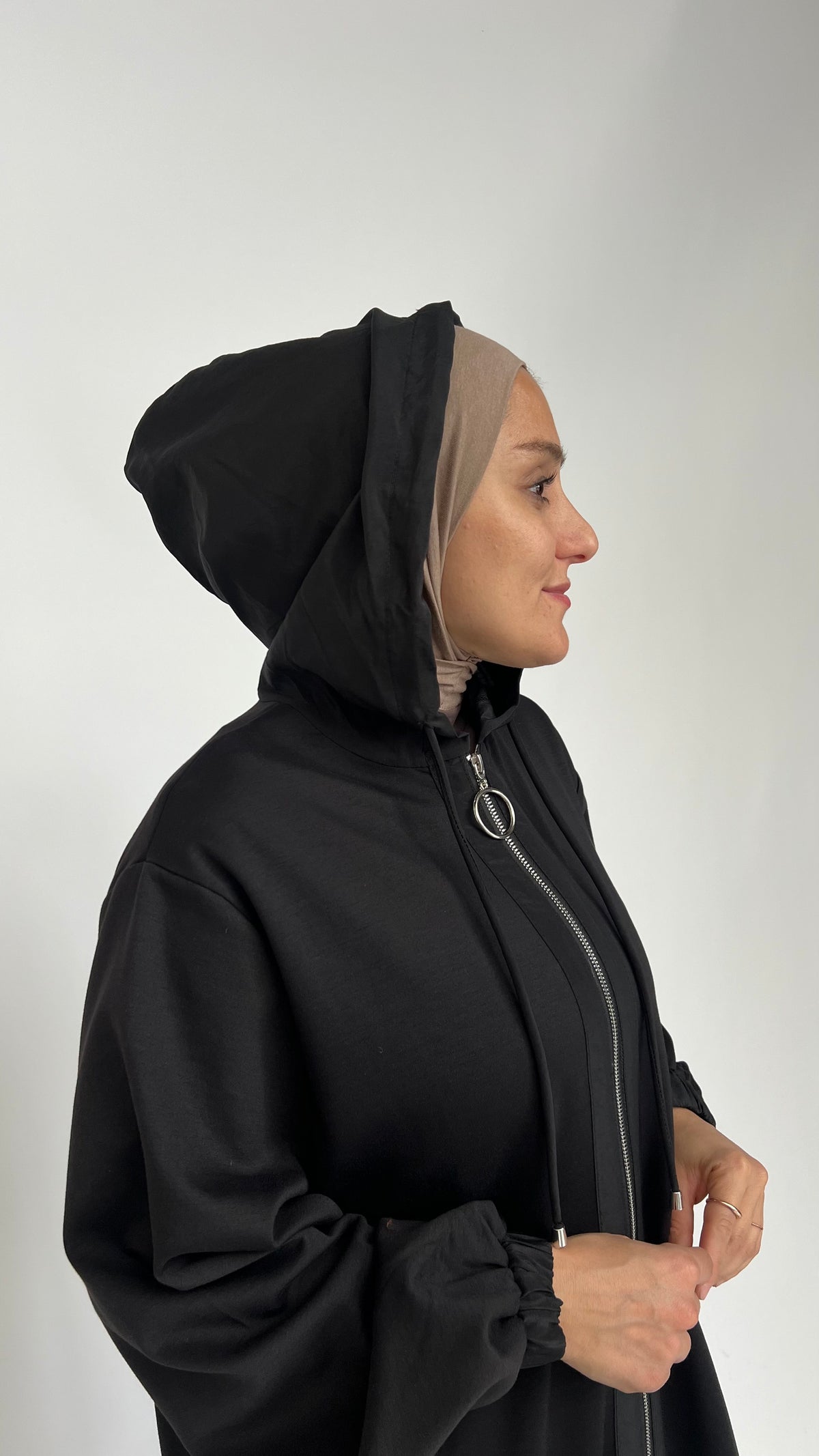 Lange Sweatjacke