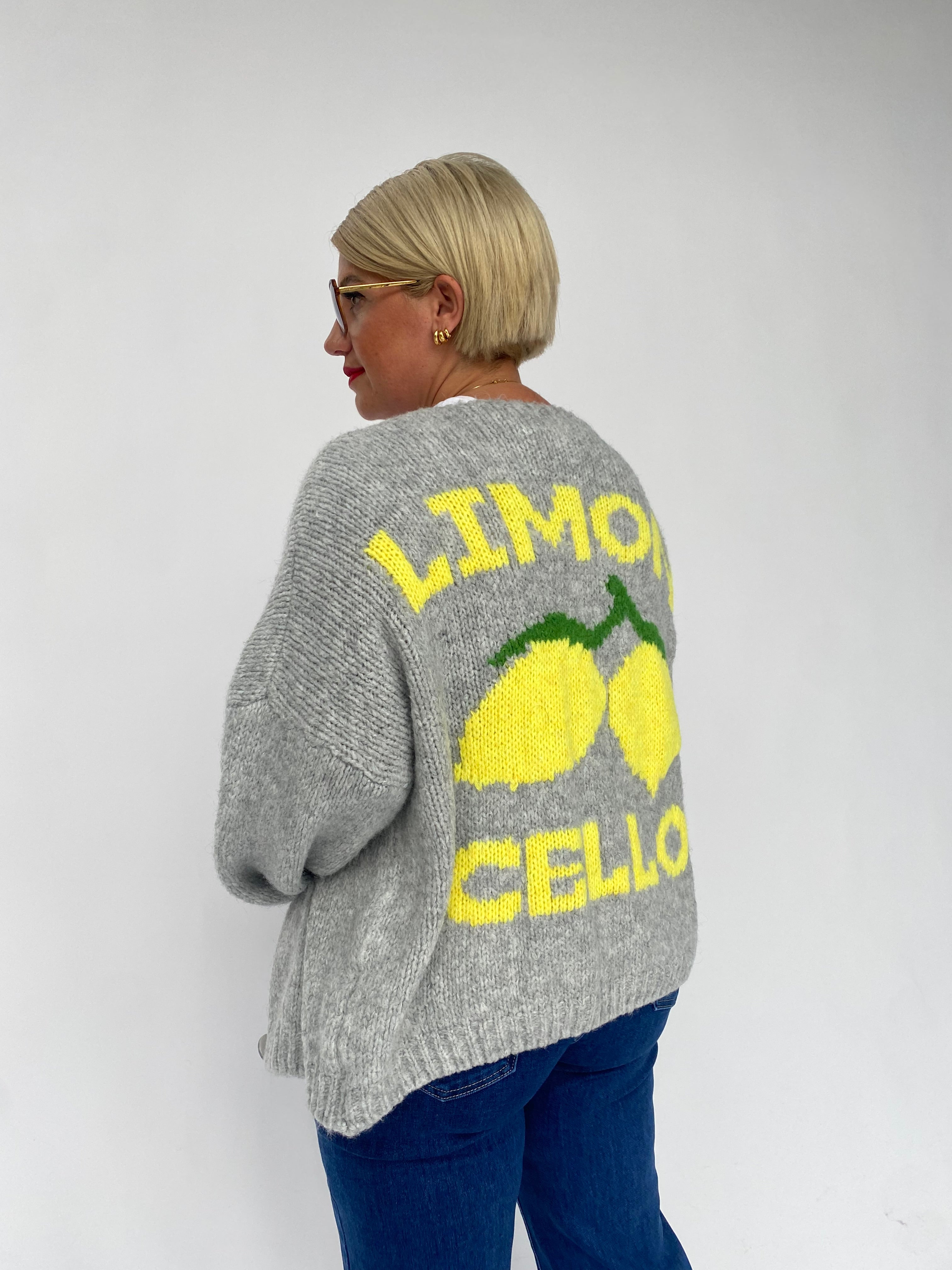 Lemon Strickjacke in Grau