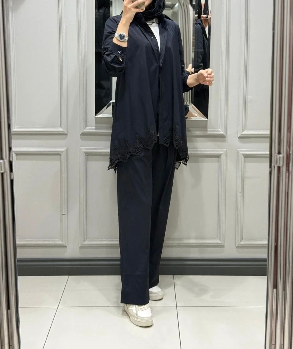 Almarwah Spitzendetail Zweiteiler