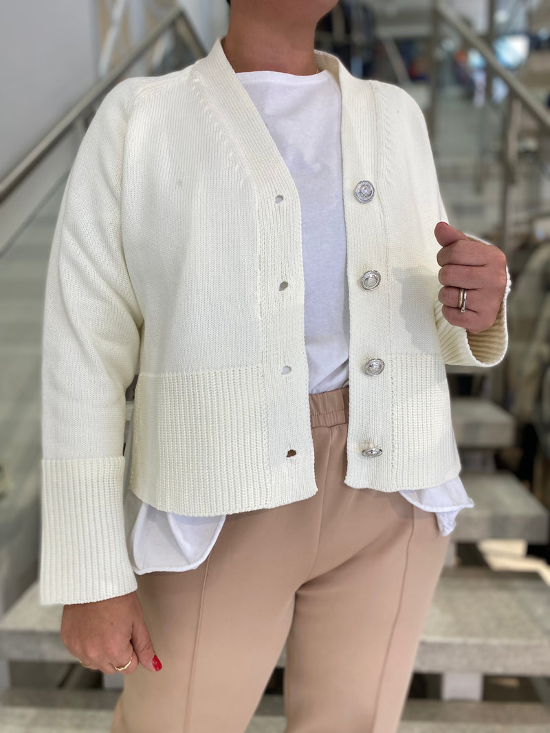 Kurze Strickjacke oversize