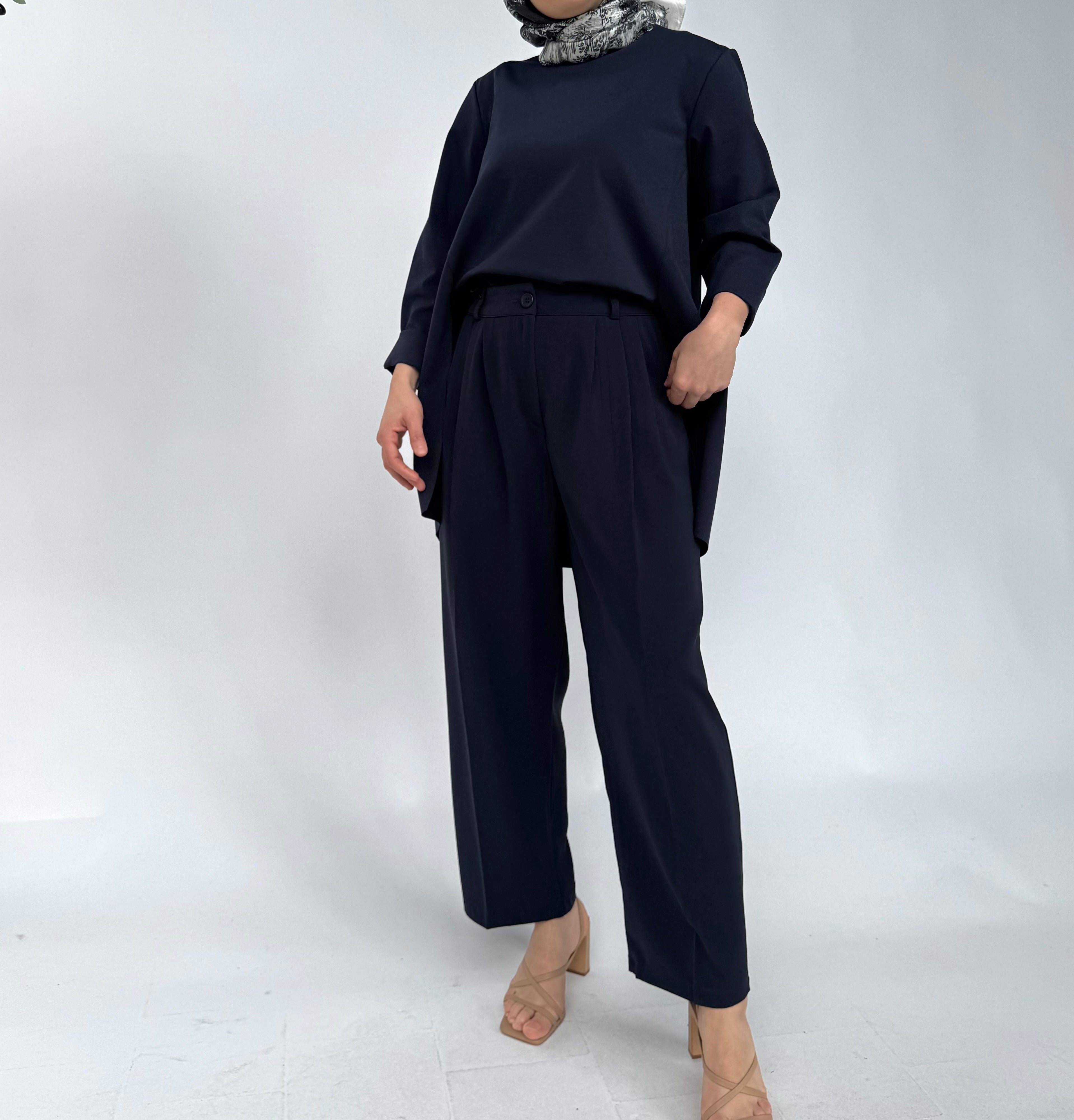 Hose Casual aus Krepp