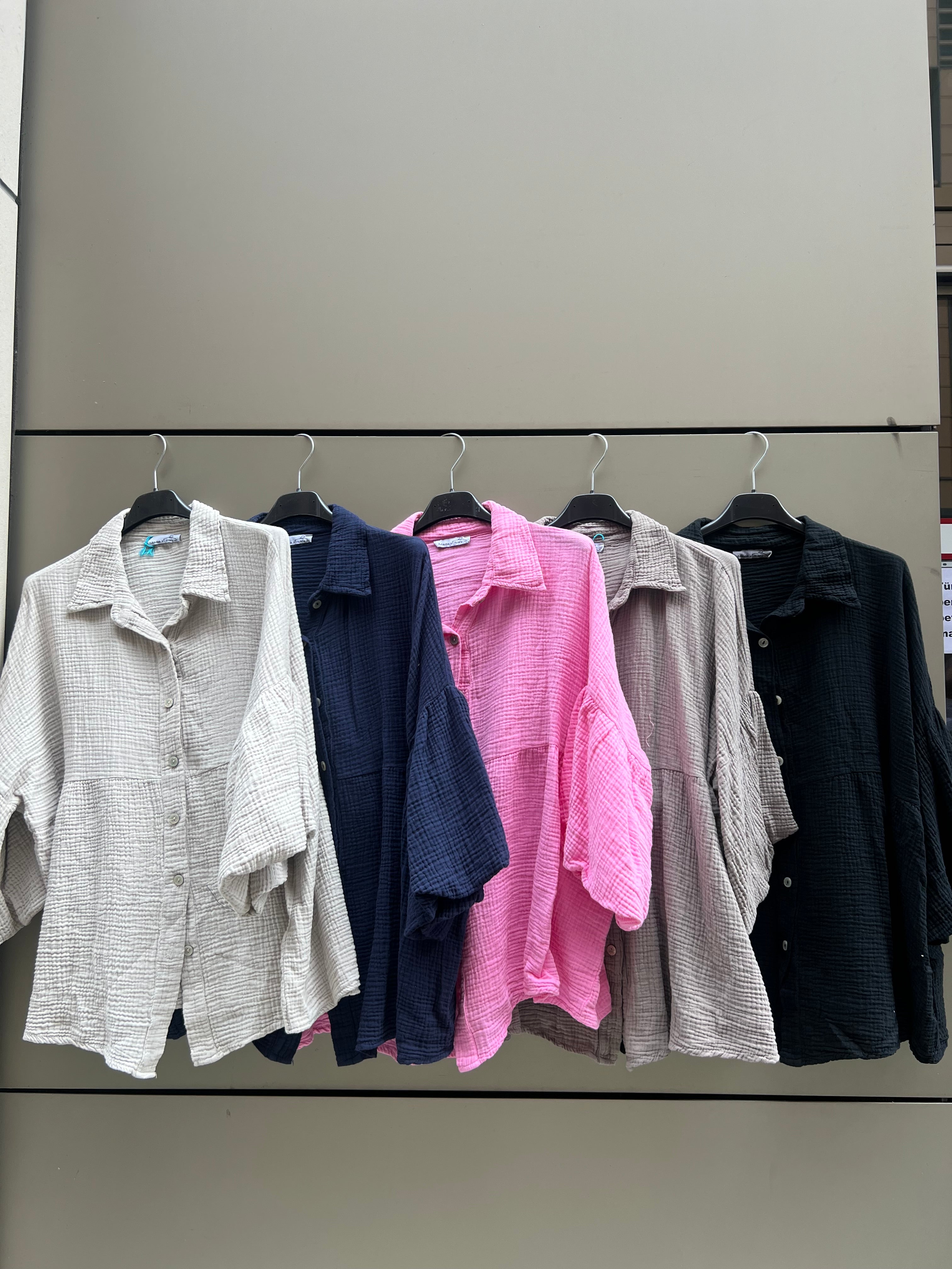 Musselin Bluse mit Volantärmel