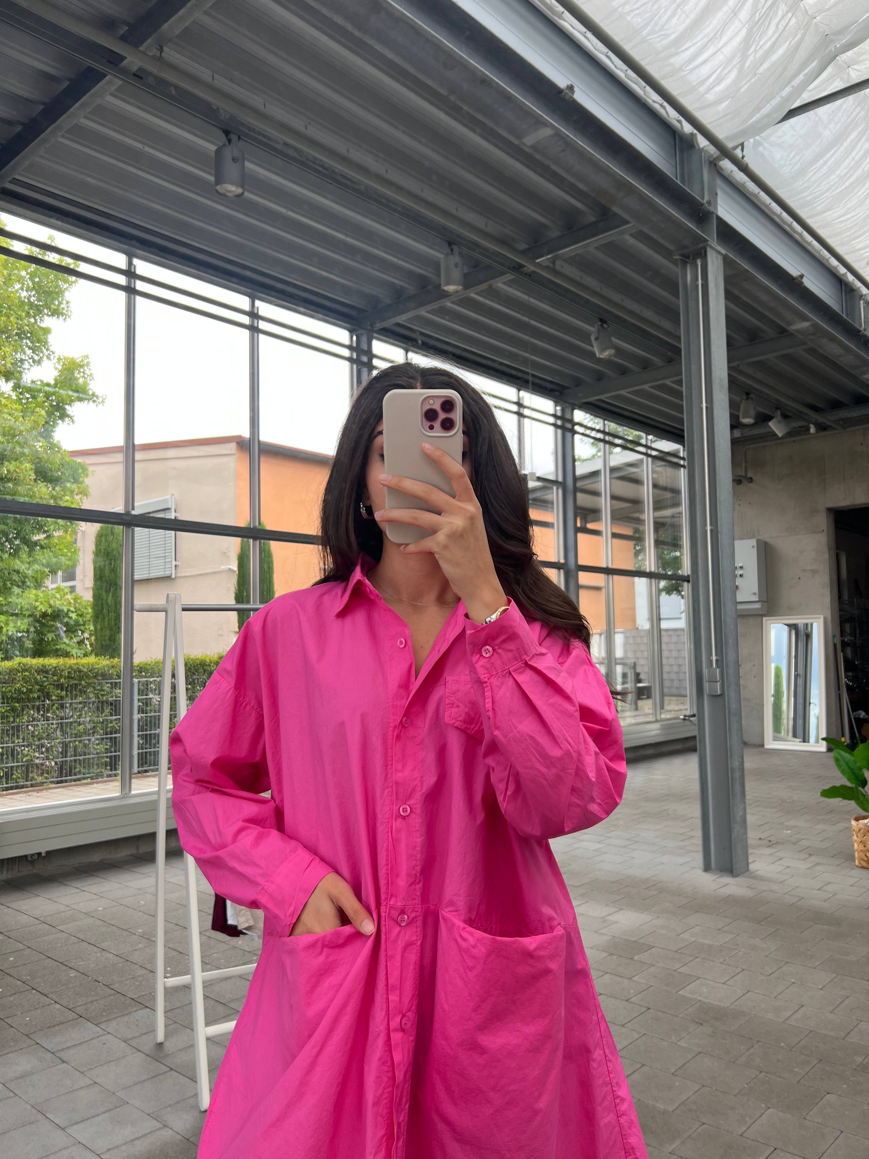 Long Bluse Mit Taschen