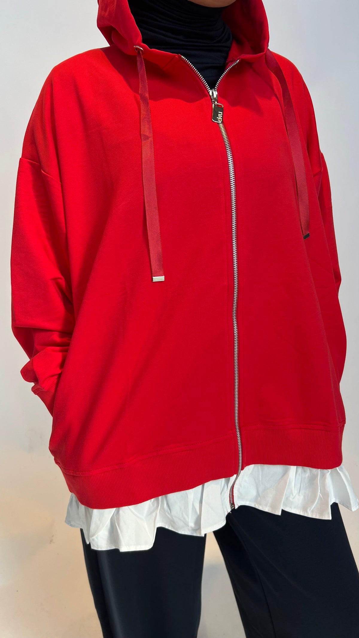 Jacke mit Rüschensaum