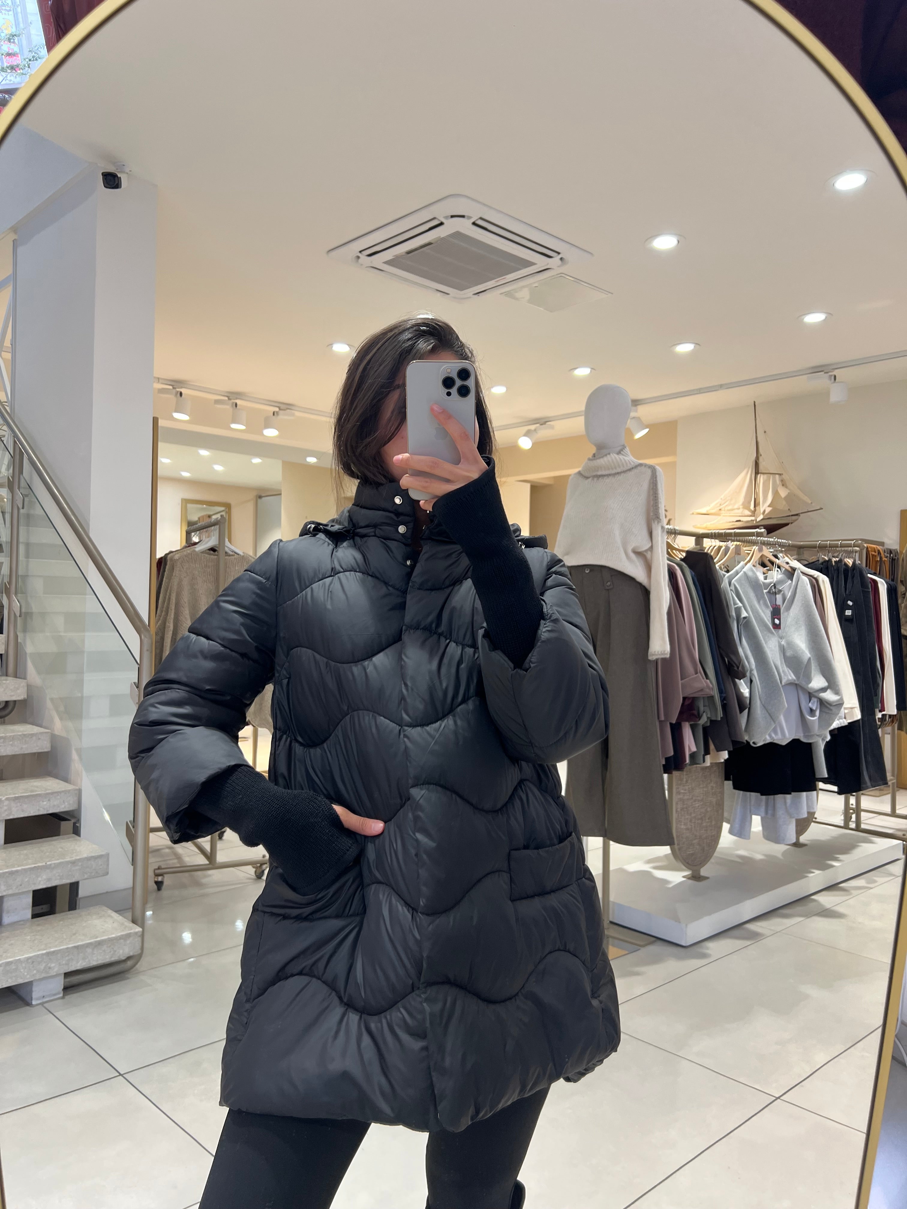 Steppjacke mit Strick