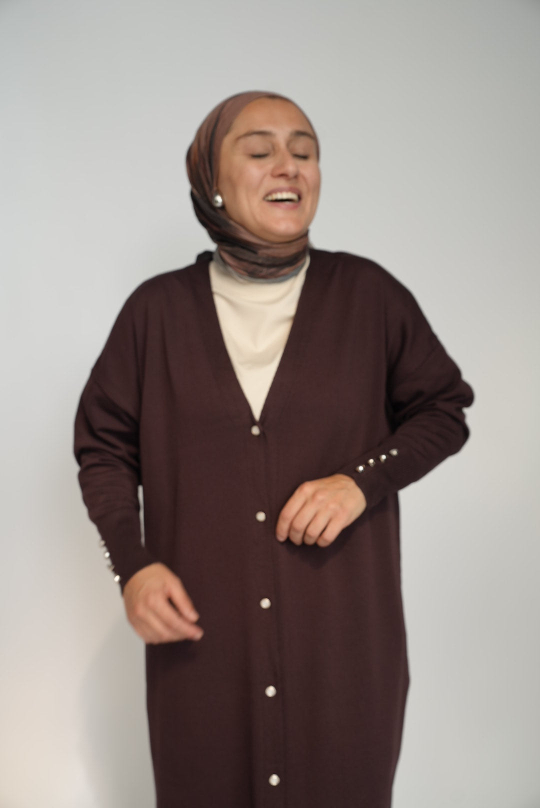 Strickjacke lang