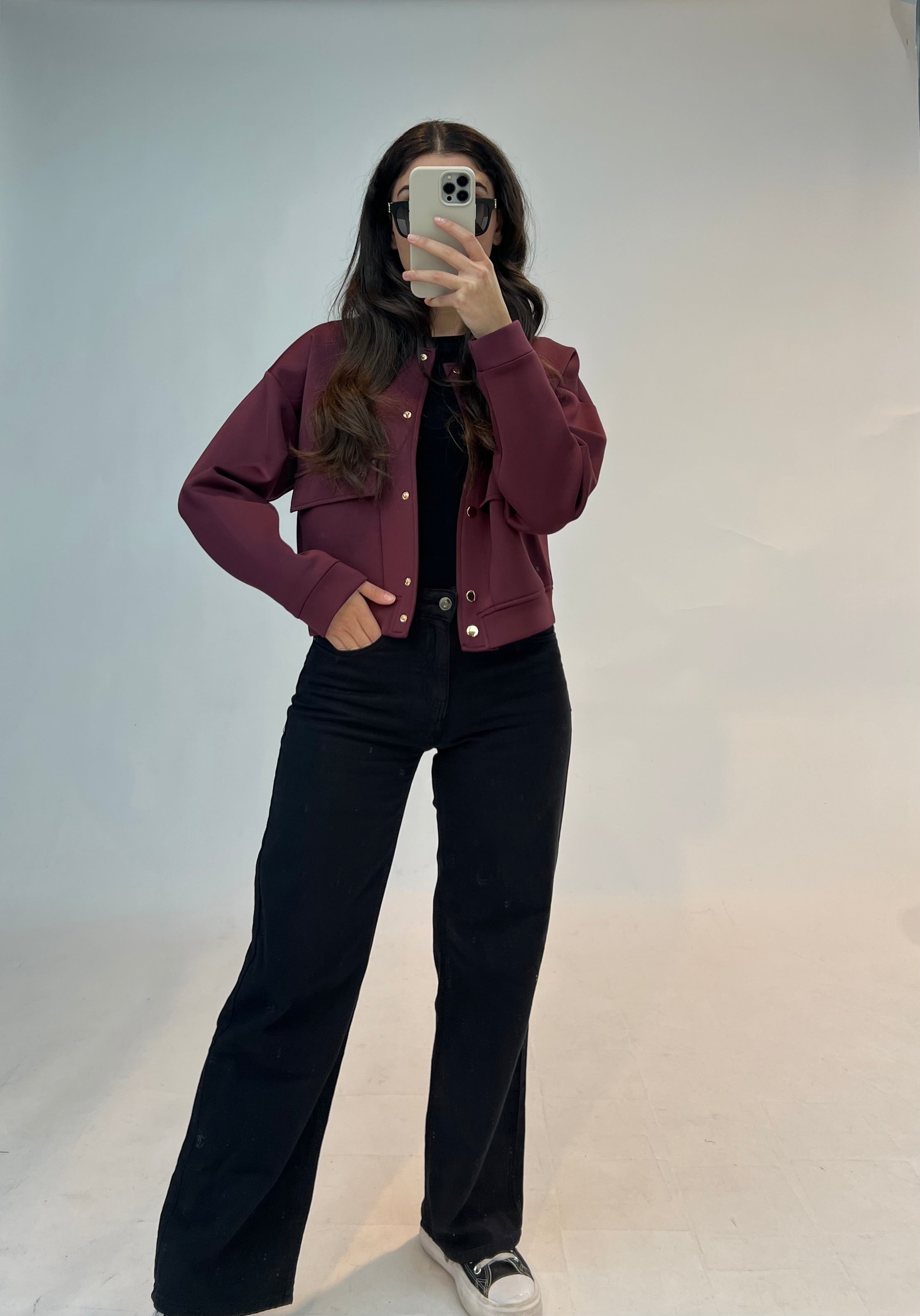 Mare Scuba bomber jacket wine red