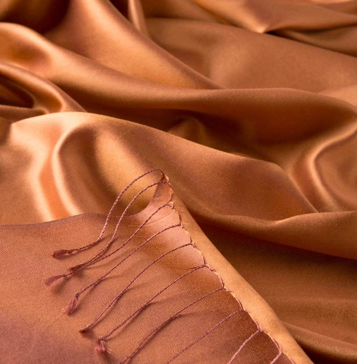 Ipekevi Seidenschal in Bernstein