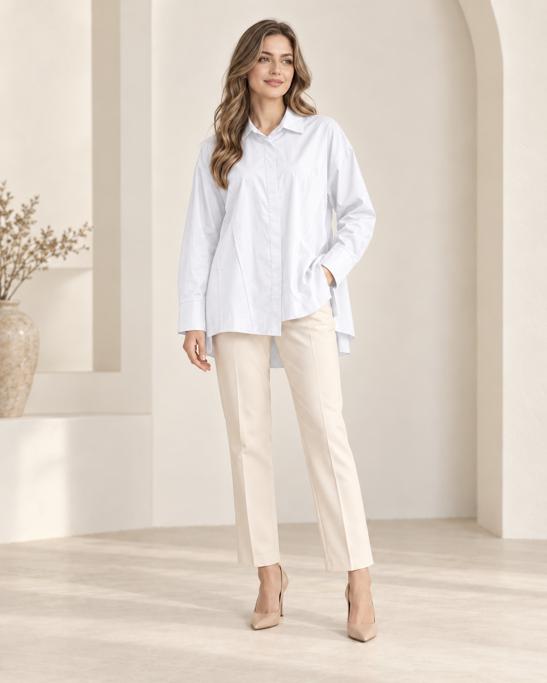 Bluse mit seitlichem Schlitz
