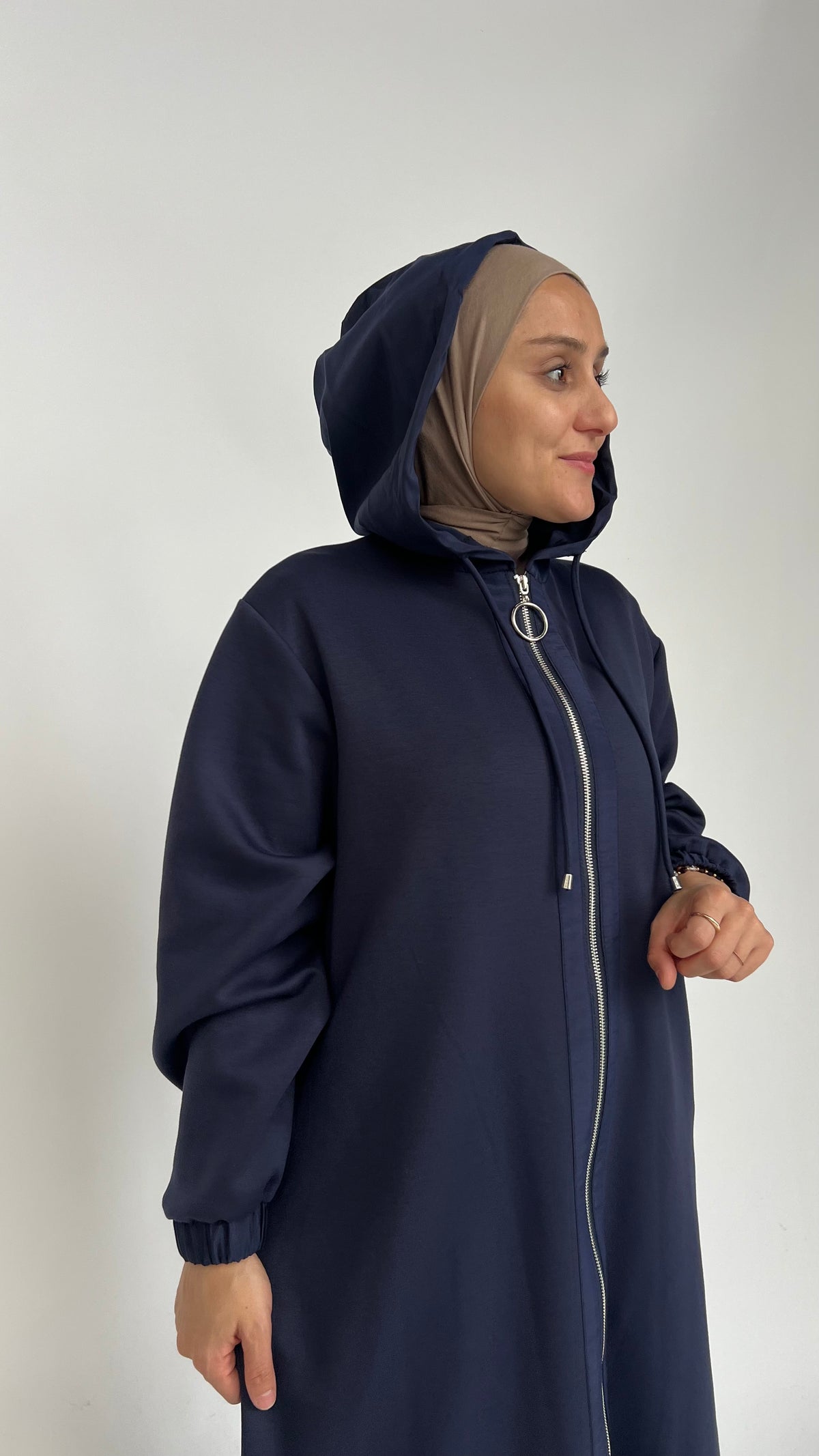 Lange Sweatjacke